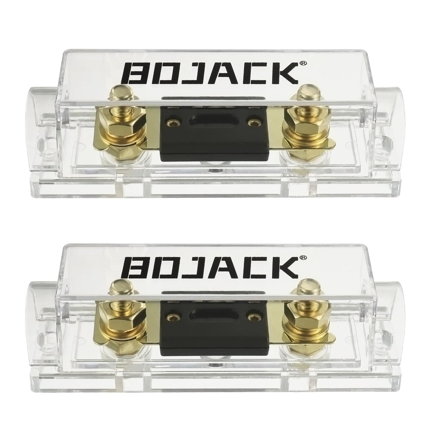 BoJack 2pcs 120A ANL Fuse Holder and 2pcs 120Amp 32VDC ANL Fuses for Audio and Video Systems