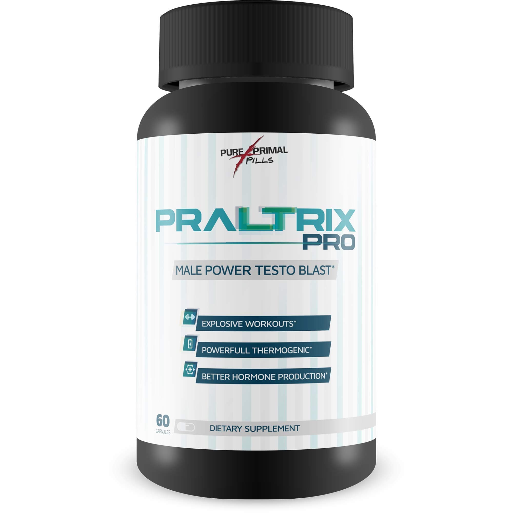Praltrix Pro Male Power Testo Blast - Explosive Testo Boost by Pure Primal Pills - Feel Alpha Power and Endurance with a Natural Boost of Testosterone - Herbal Power Formula - Increase Muscle - TRT