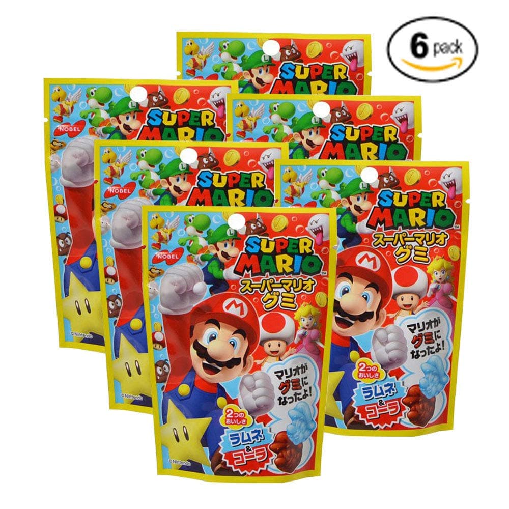 Japanese Mario Gummy Candy 6 packs (made in Japan)