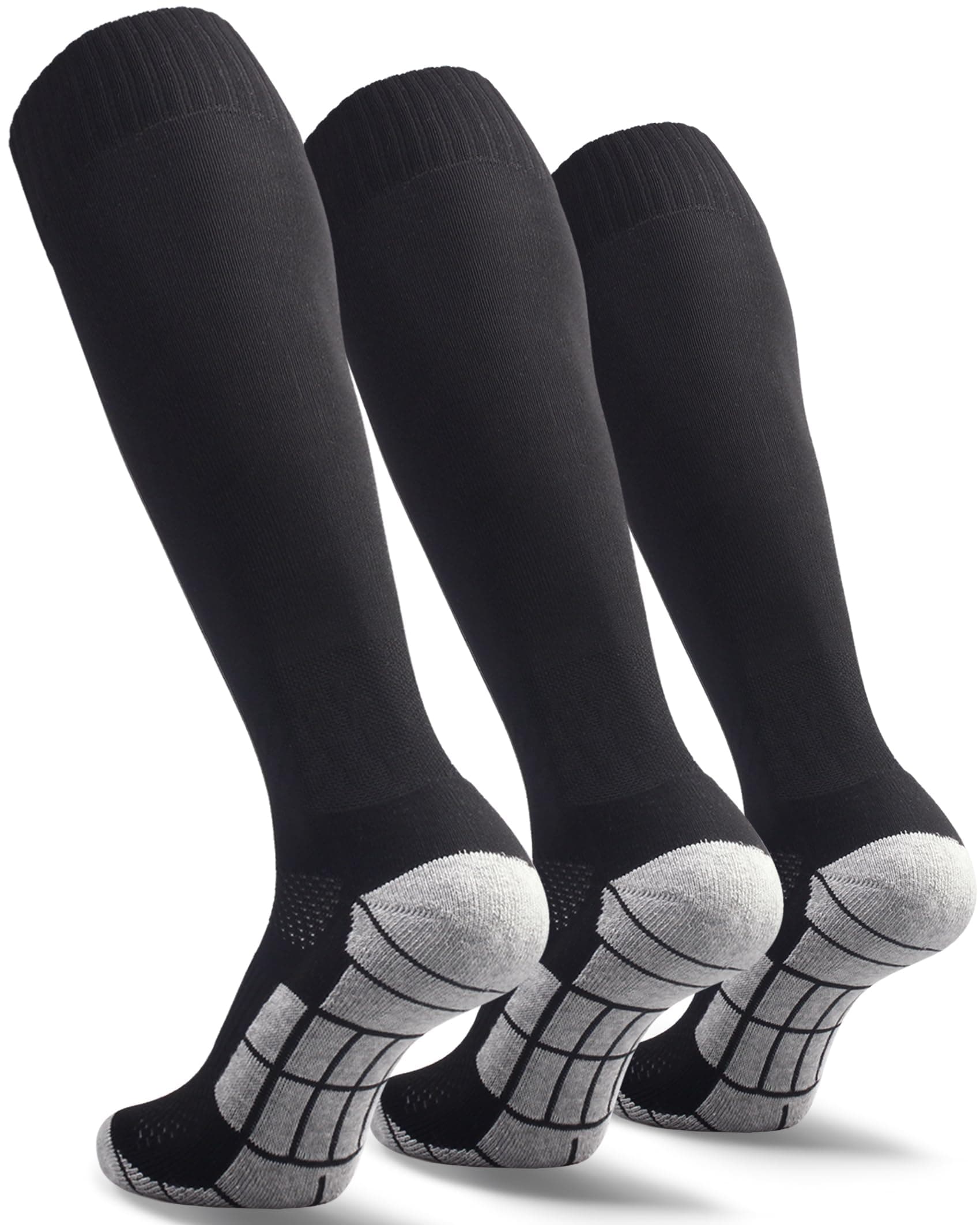 CWVLC Soccer Socks (1/3/5 pairs) Team Sport Knee High Socks for Adult Youth Kids