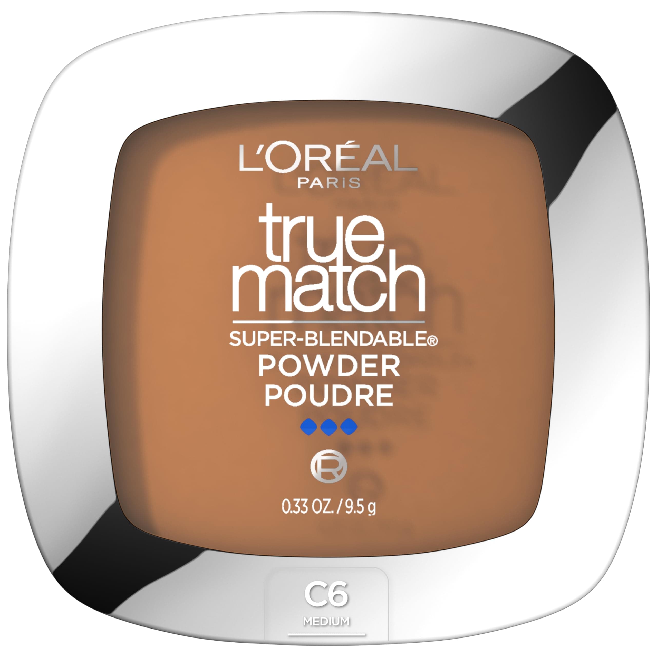 L'OREAL PARIS True Match Super-Blendable All Skin Matte Powder, Soft Sable, 0.33 Oz.,Brown