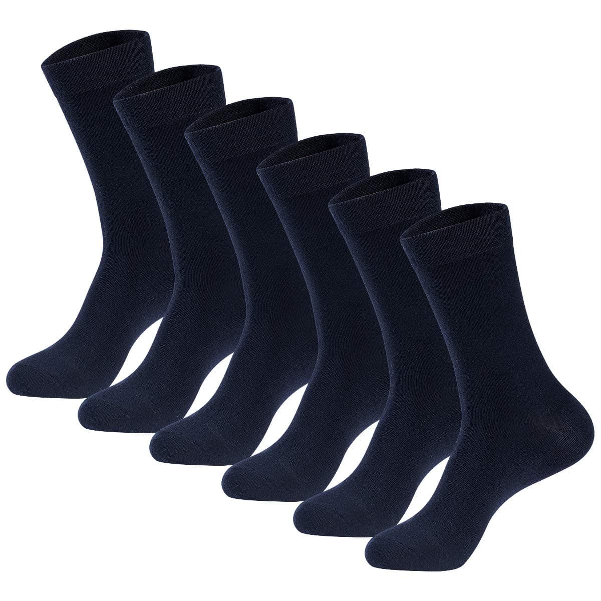MAGIARTE Mens Dress Socks Combed Anti-pilling Cotton Calf Length Moisture Wicking odor Control Casual Crew Socks for Men