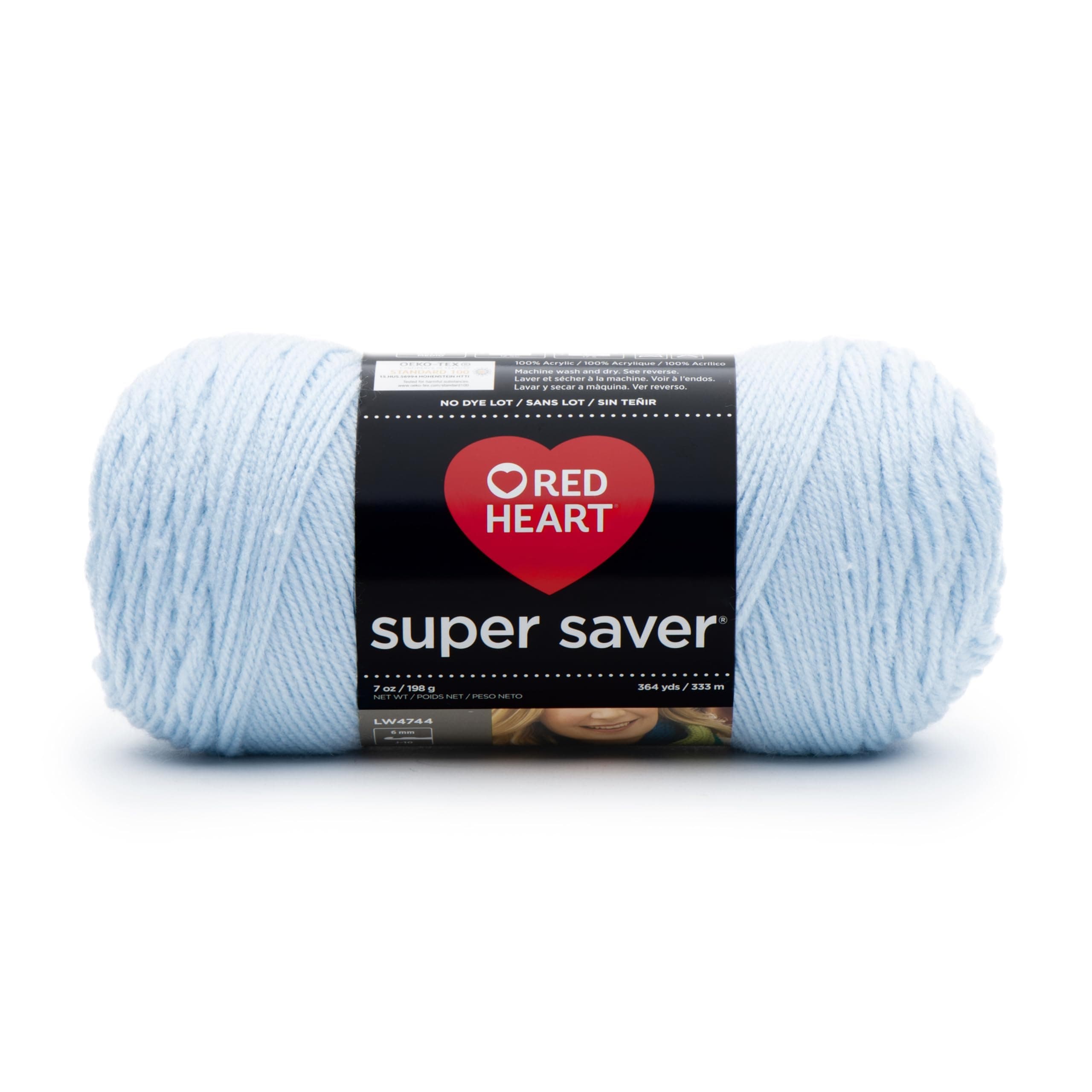 Red Heart Super Saver Yarn-Light Blue, Acrylic, 11.67 x 27.4 x 11.67 cm