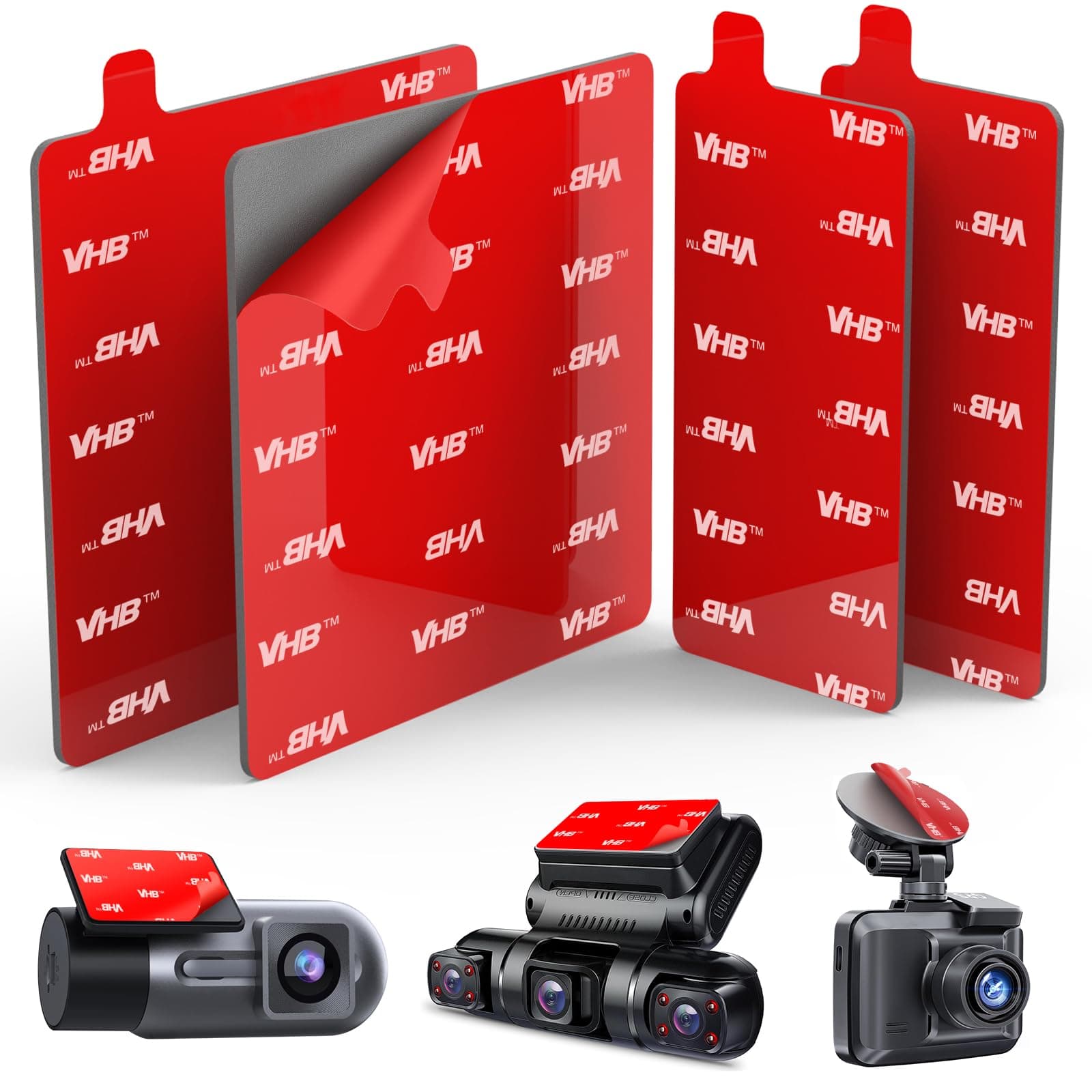 4Pcs Adhesive Sticky Pads for Dash Cam