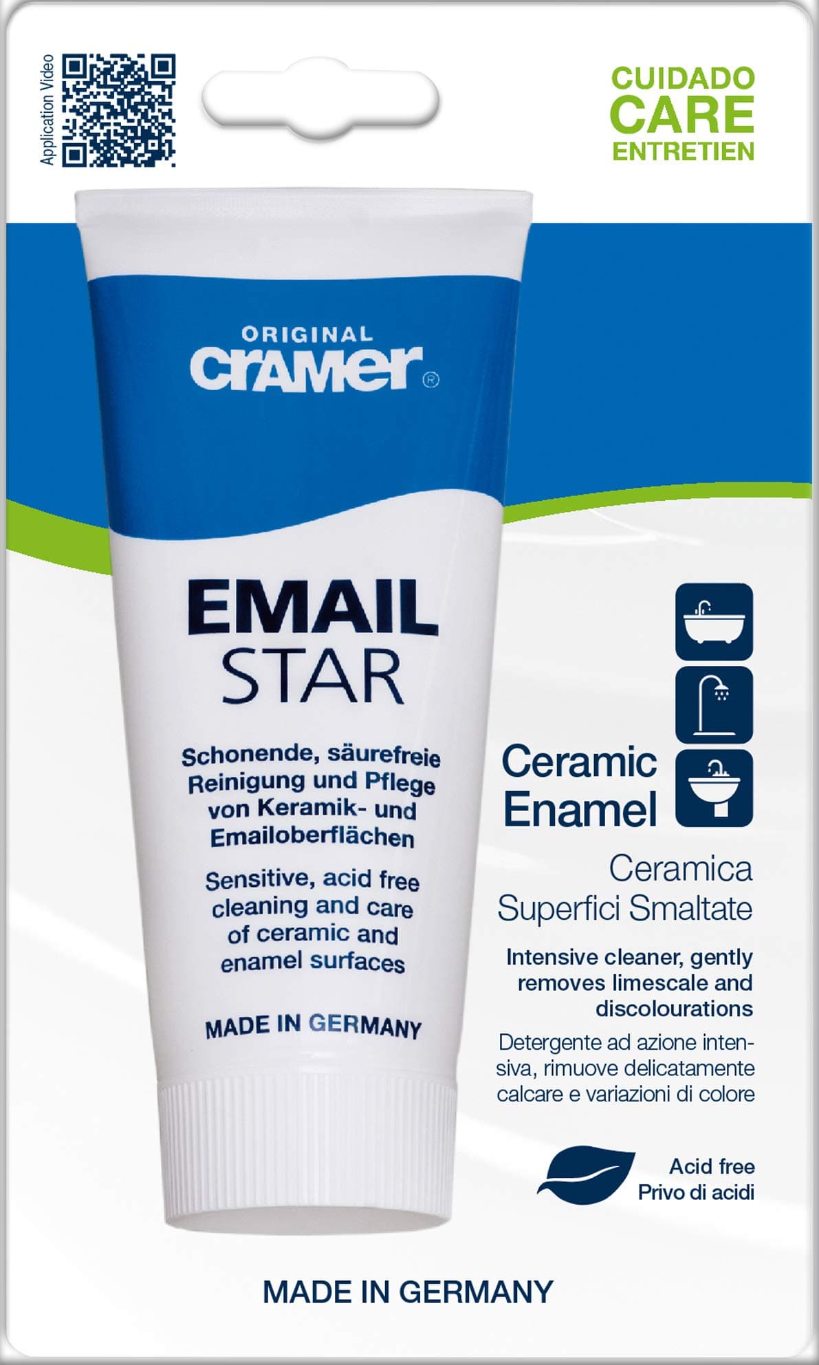 Email Star Enamel and Ceramic Cleaner 100ml Instructions in English