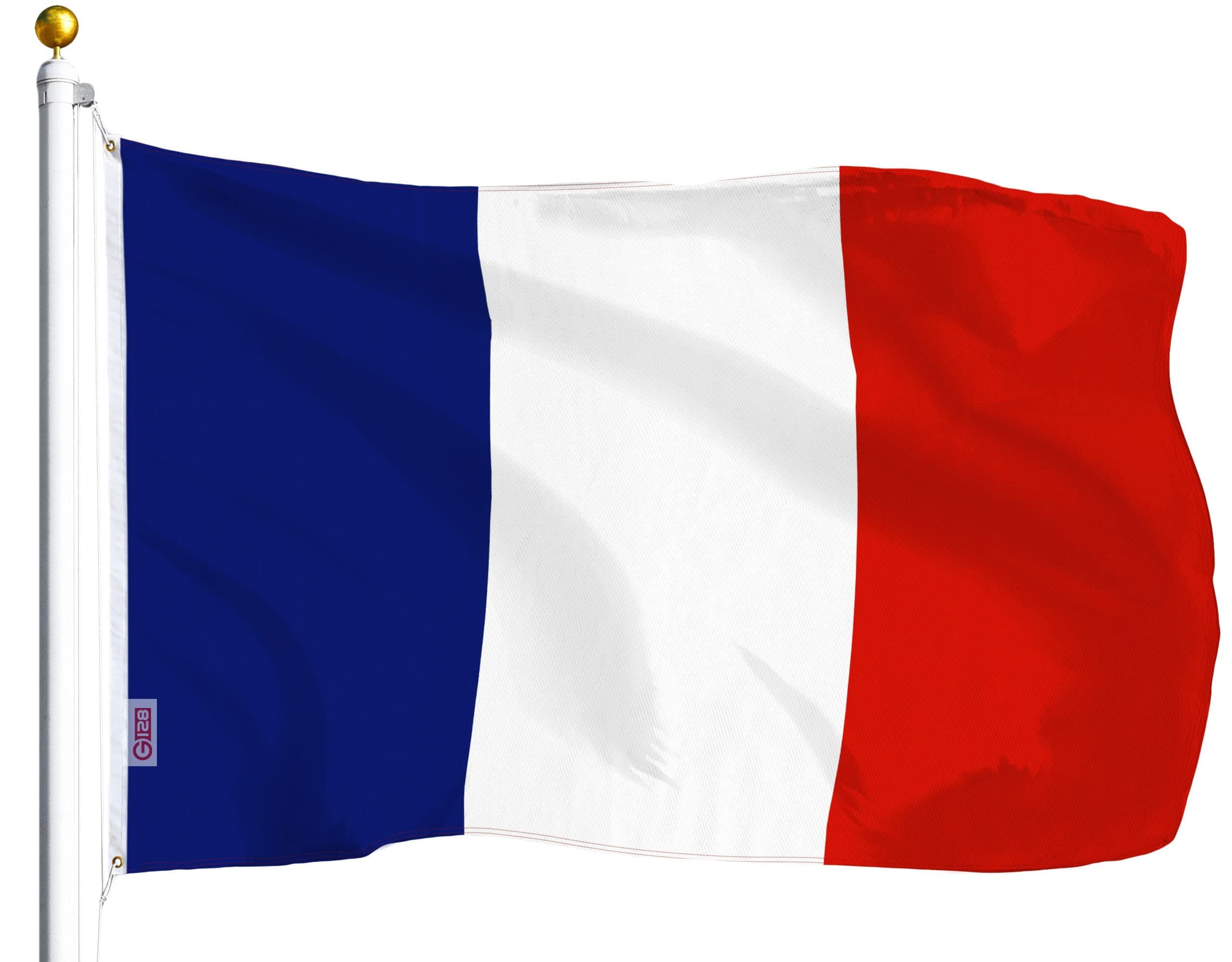 G128 France French Flag | 3x5 Ft | LiteWeave Series Printed 100D Polyester | Country Flag, Vibrant Colors, Brass Grommets