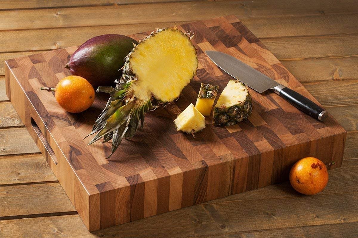 Gourmet Chopping Boards Sicily Butcher Block (19'7 x 17'7 x 3'2 in.) Made of End Grain Walnut Wood