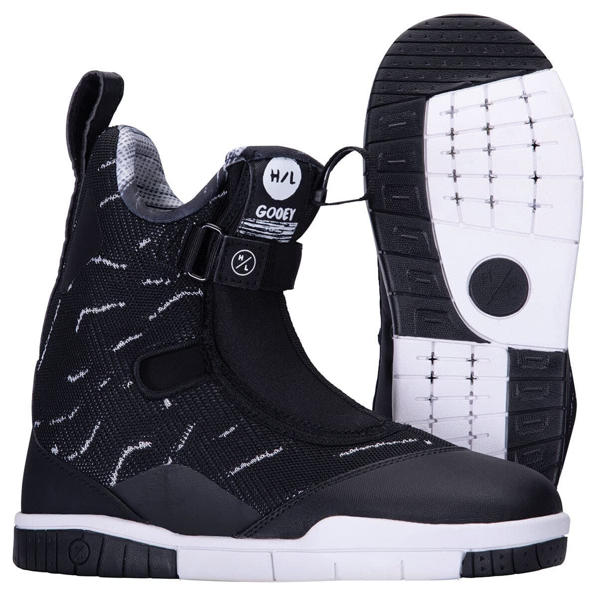 Hyperlite Gooey Mens Wakeboard Bindings Black/White 11