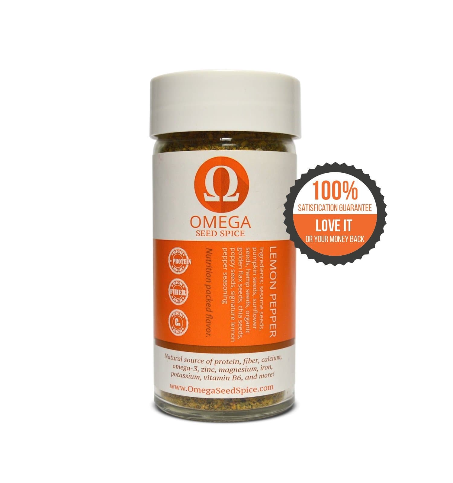 Omega Seed Spice Seed-based Superfood Lemon Pepper Seasoning - Nutrition-packed Flavor - High In Protein, Fiber, Essential Vitamins, Minerals & Amino Acids