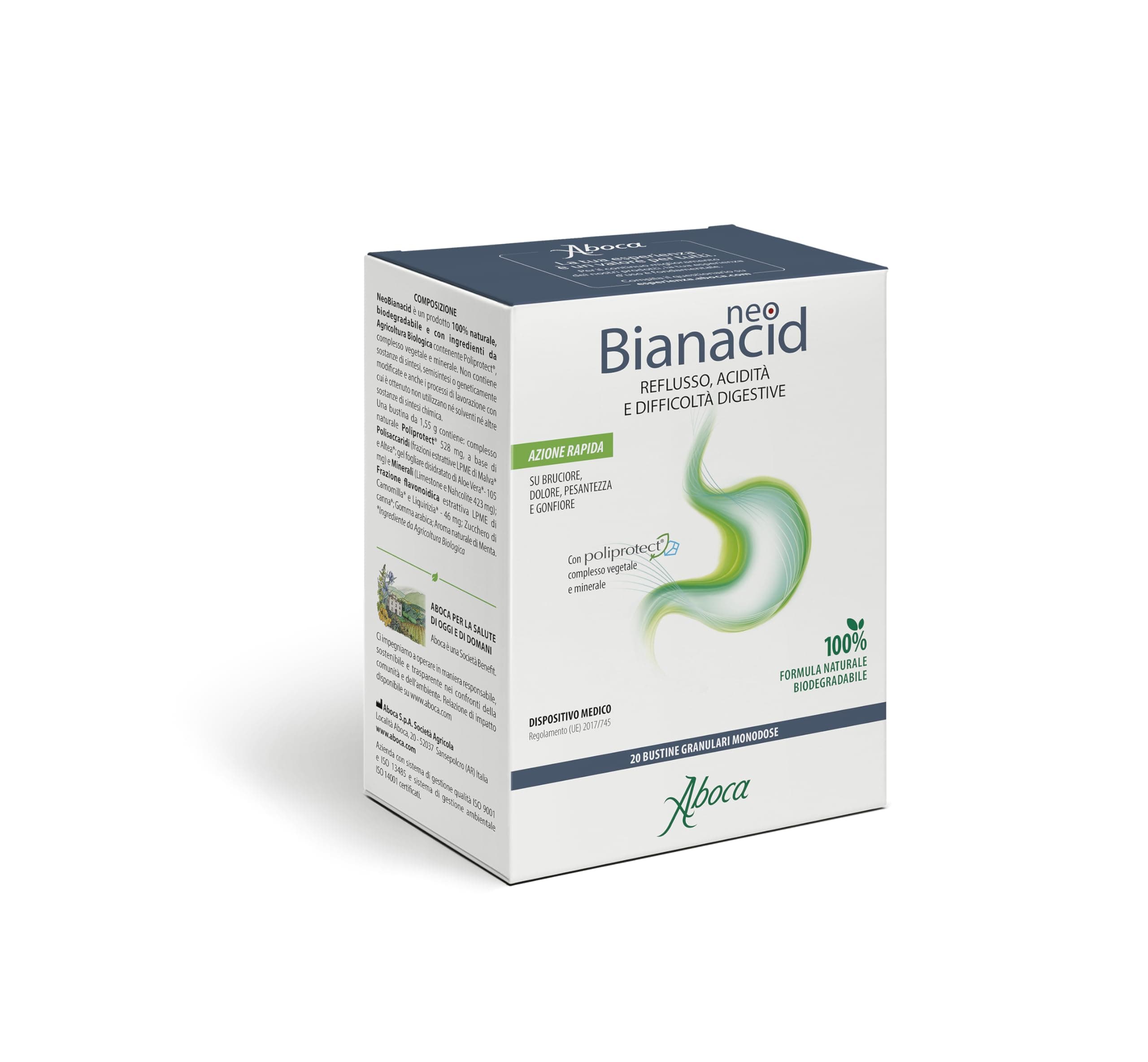 – Aboca NeoBianacid 20 Sachets - Acidity, Reflux and Digestive Difficulty