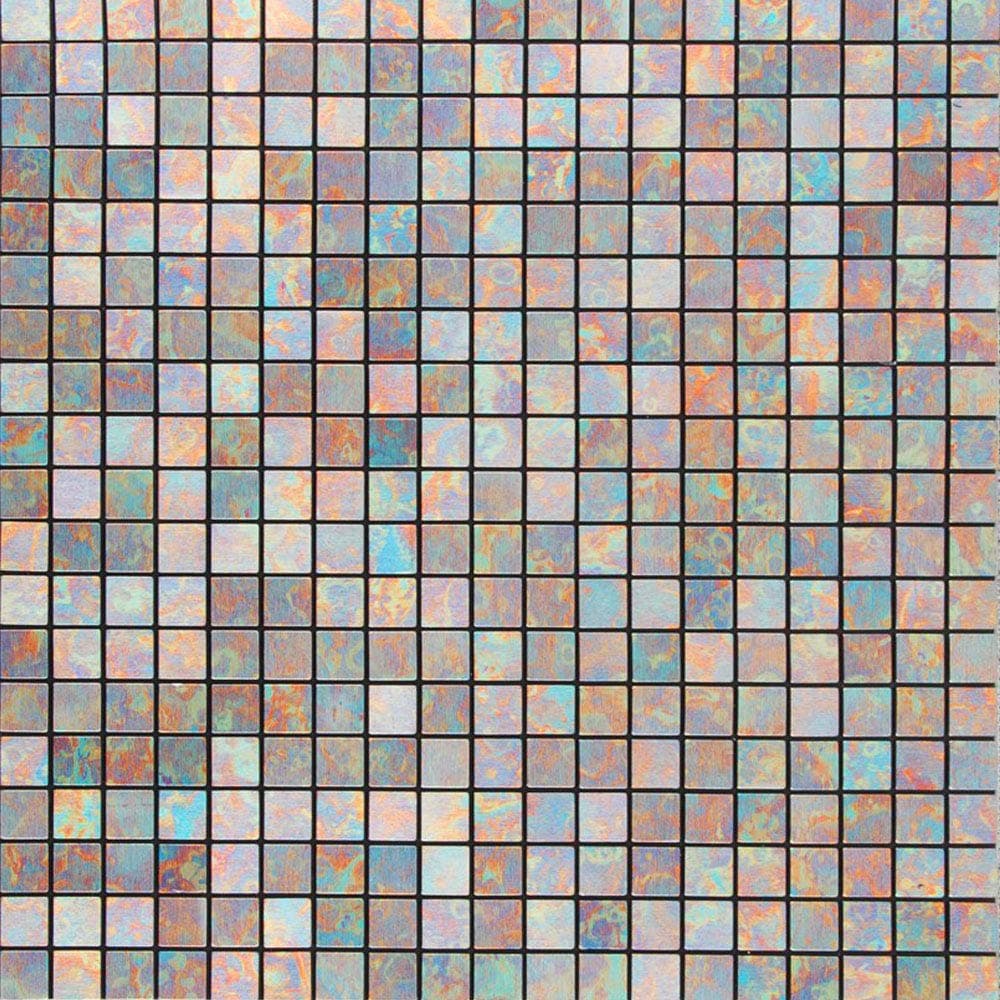 Royllent,Self Adhesive Aluminium Plastic Composite Mosaic,Peel And Stick,Metal Surface,Wall Sticker,Light weight,easy installation,renew old wall (Blue Peafowl)