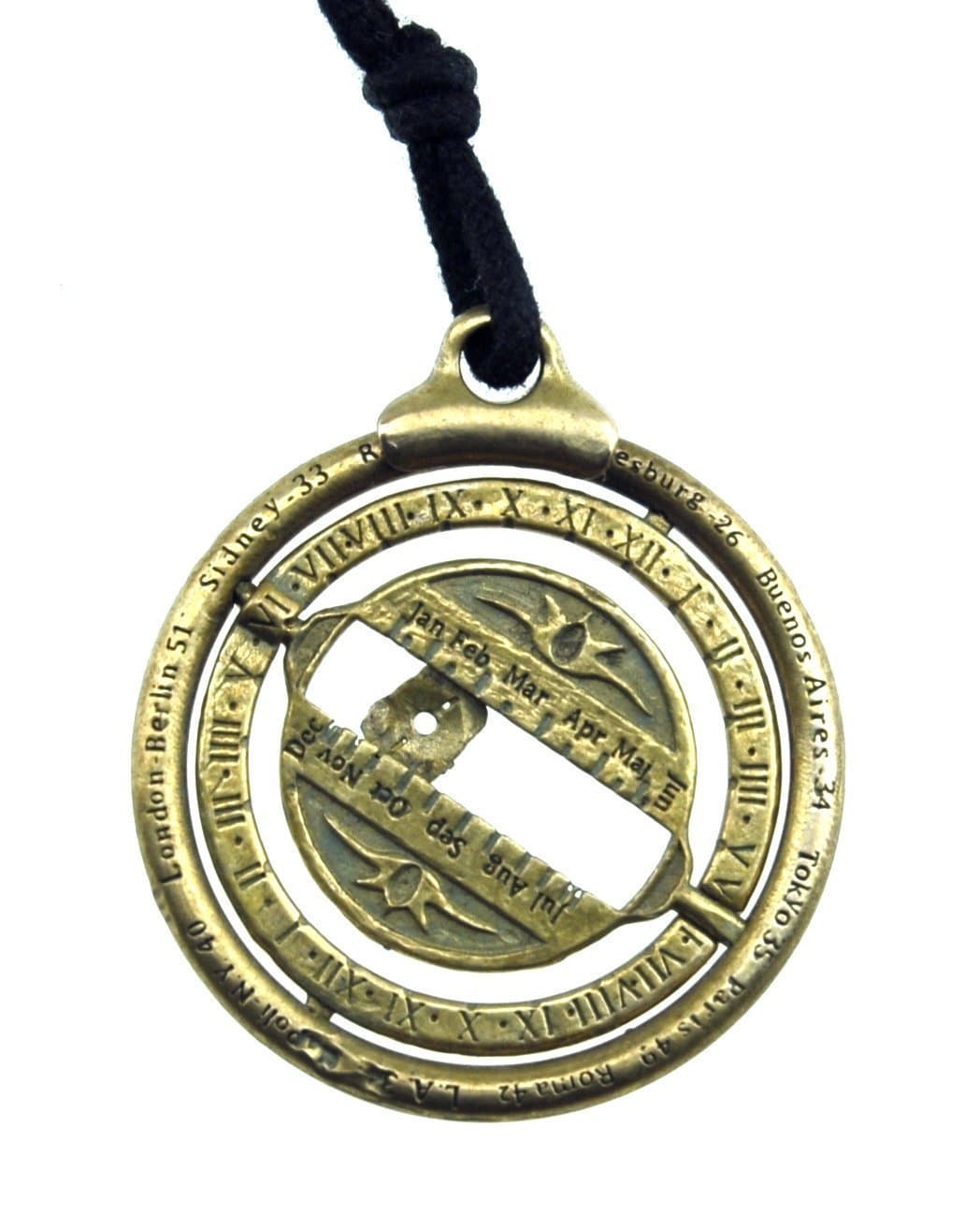 Steampunk Bronze Universal Keychain Watch Solar Nautical Jewel Astronomy Necklace Educational Gift Unisex pocket Accessory Handmade sundial