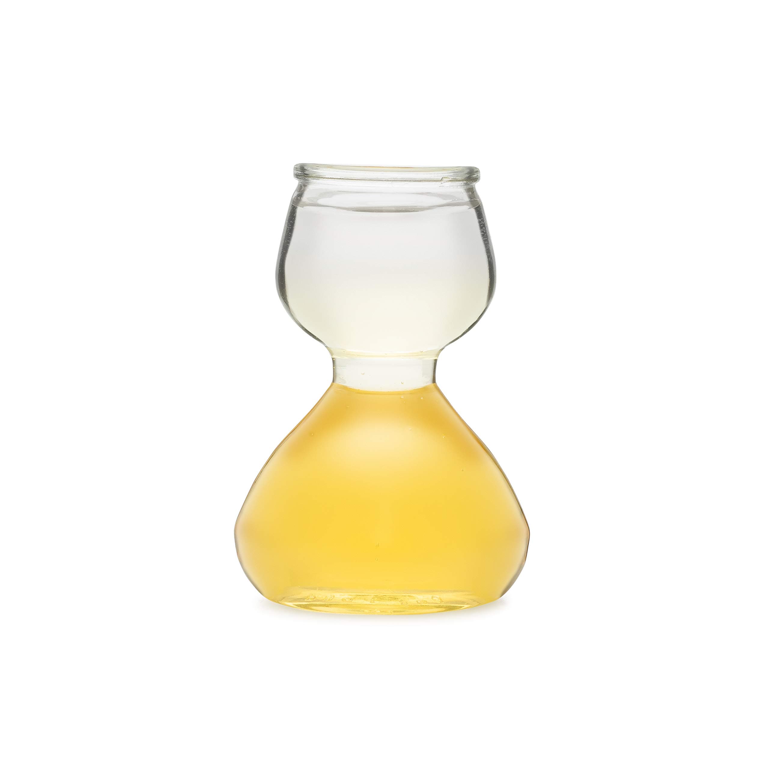 Quaffer Double Bubble Shot Glass + Recipe Card Plastic Clear 1.25oz on Top 2.25 oz on Bottom 12 set