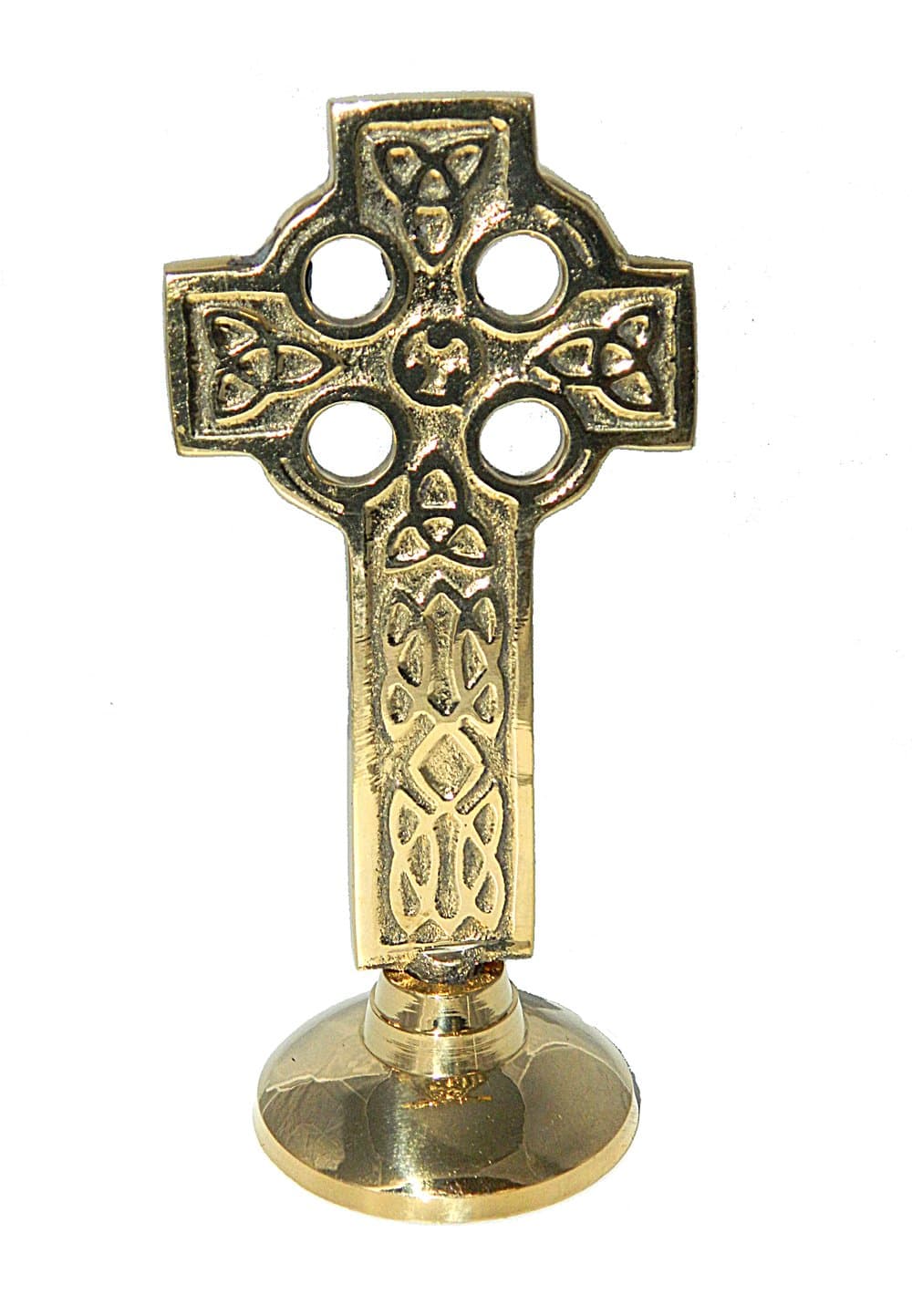 Liffey Artefacts Solid Brass Celtic Cross from Ireland