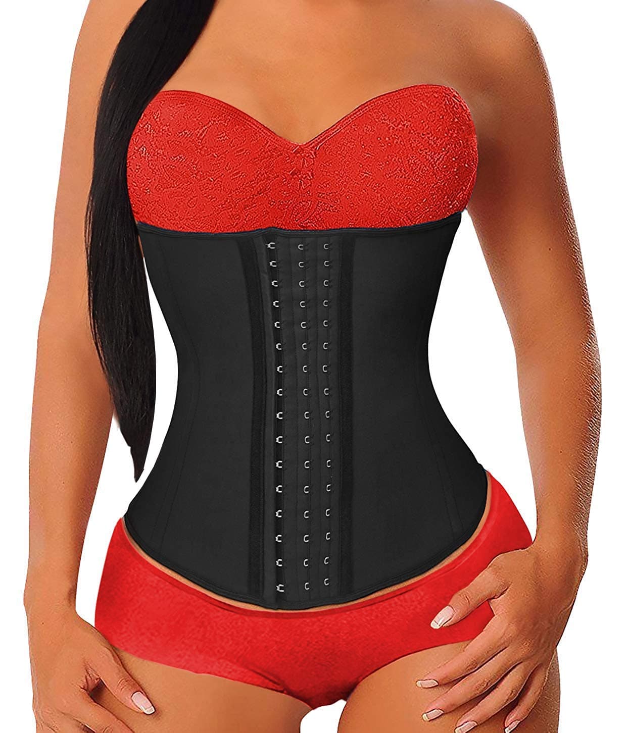 YIANNAYIANNA Women's Underbust Latex Sport Girdle Waist Trainer Corsets Hourglass Body Shaper