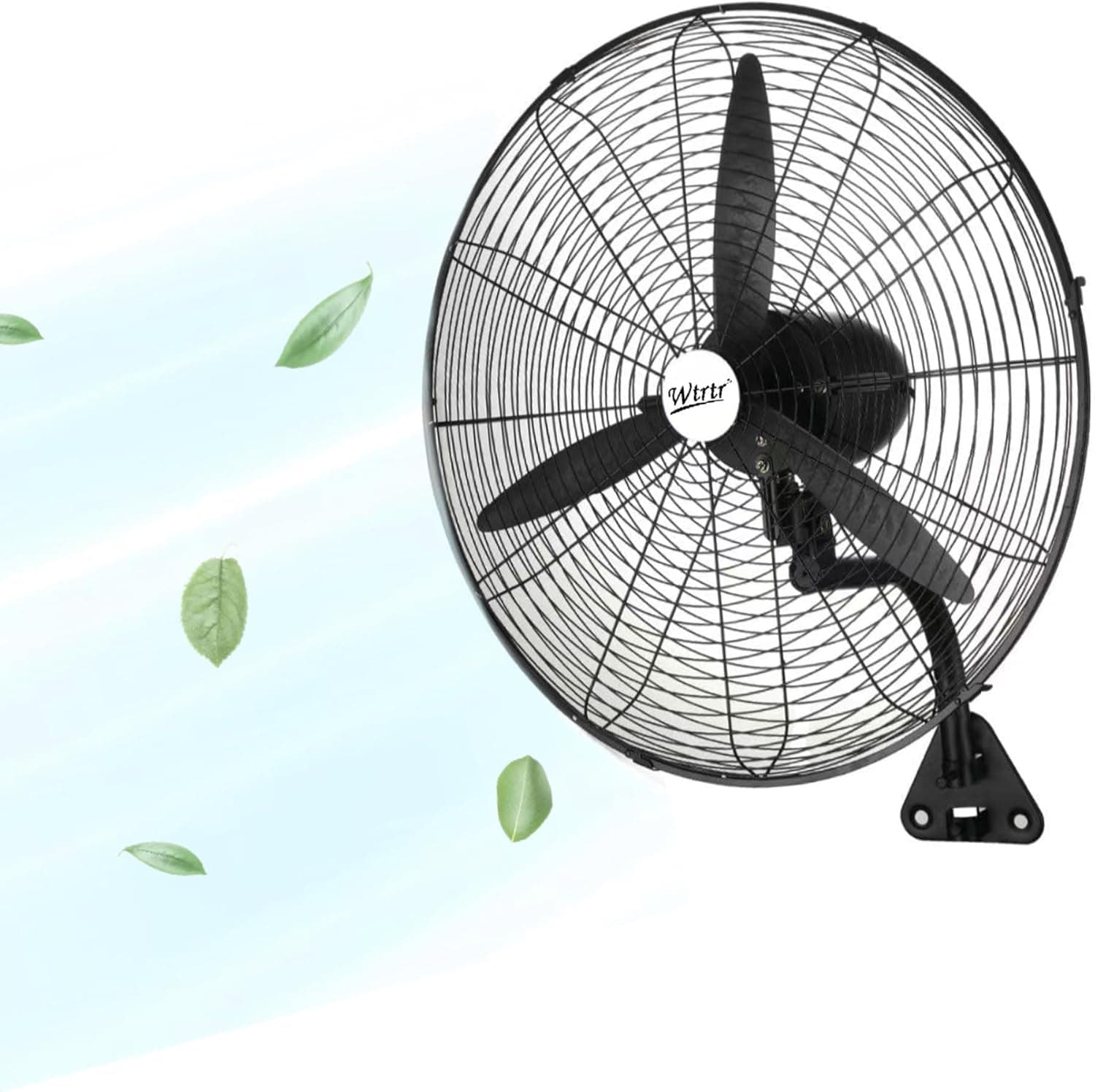 Wtrtr 26 Inch Industrial High Power Wall-mounted Fan,Retro Wall Fan Air cooler Oscillating Exhaust Fan,for Office Commercial and Restaurant For Workshop Warehouse Factory Building WTR-W650