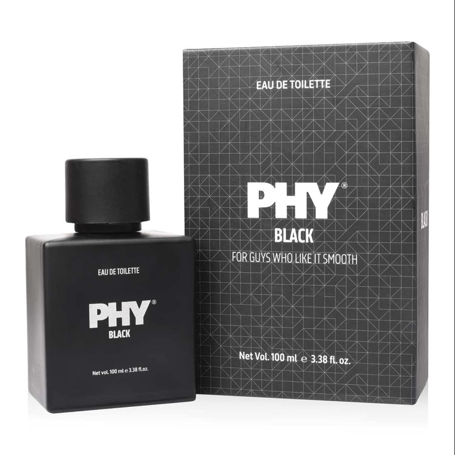 Phy Black | Eau de Toilette | Indian Oud + Sichuan Pepper | The scent of luxury | Bold & Confident | Long-lasting perfume for Men | Premium Fragrance | 100 ml