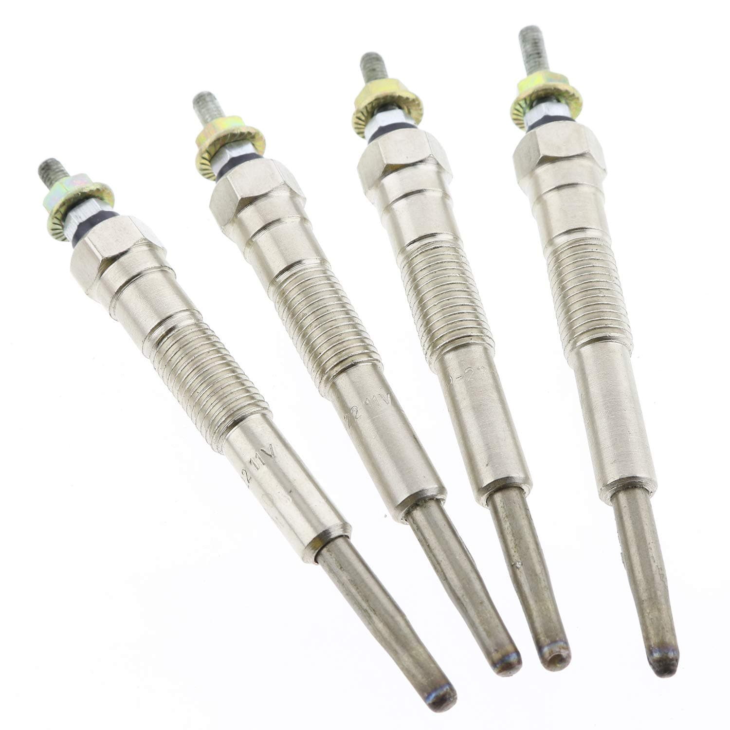 FridayParts 4 Pcs Glow Plugs 19850-67030 Compatible for Toyota 1KZ-TE HILUX HIACE LC PRADO 3.0 LTR 96-12 Replacement