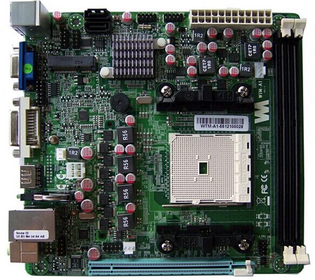 WTM-A1 Mini-ITX Industrial Motherboard,Support Full Seres FM1 CPU Foot Seat,AMD A55