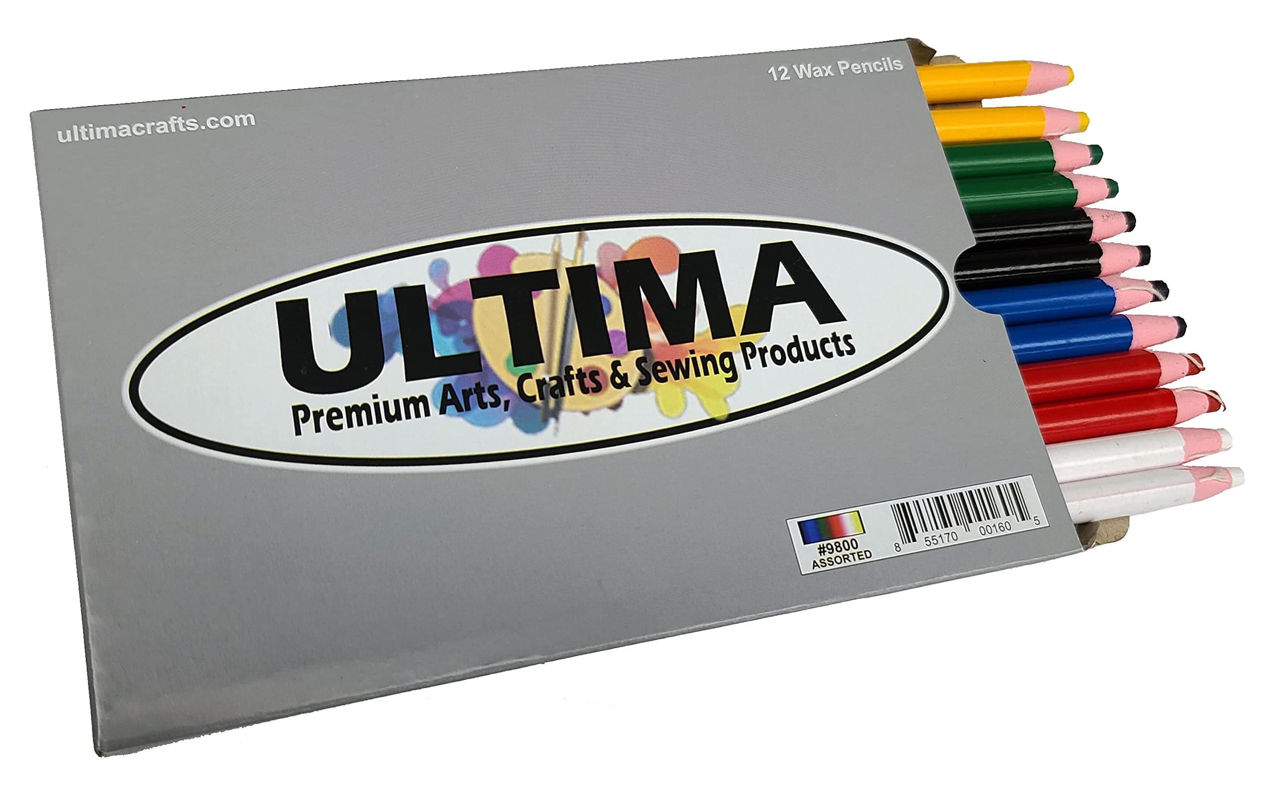 UltimaChina Marker - Peel-Off Grease Pencil/Wax Pencil - Leaves Opaque, Easy to Remove Markings on all Glazed, Non-Porous & Polished Surfaces (Assorted)