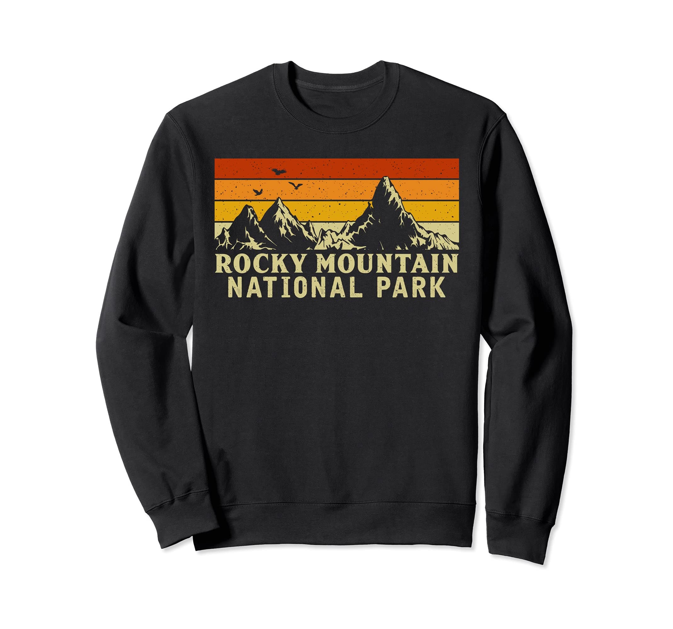 Vintage Retro Mountain Graphics Rocky Mountain National Park Sweatshirt