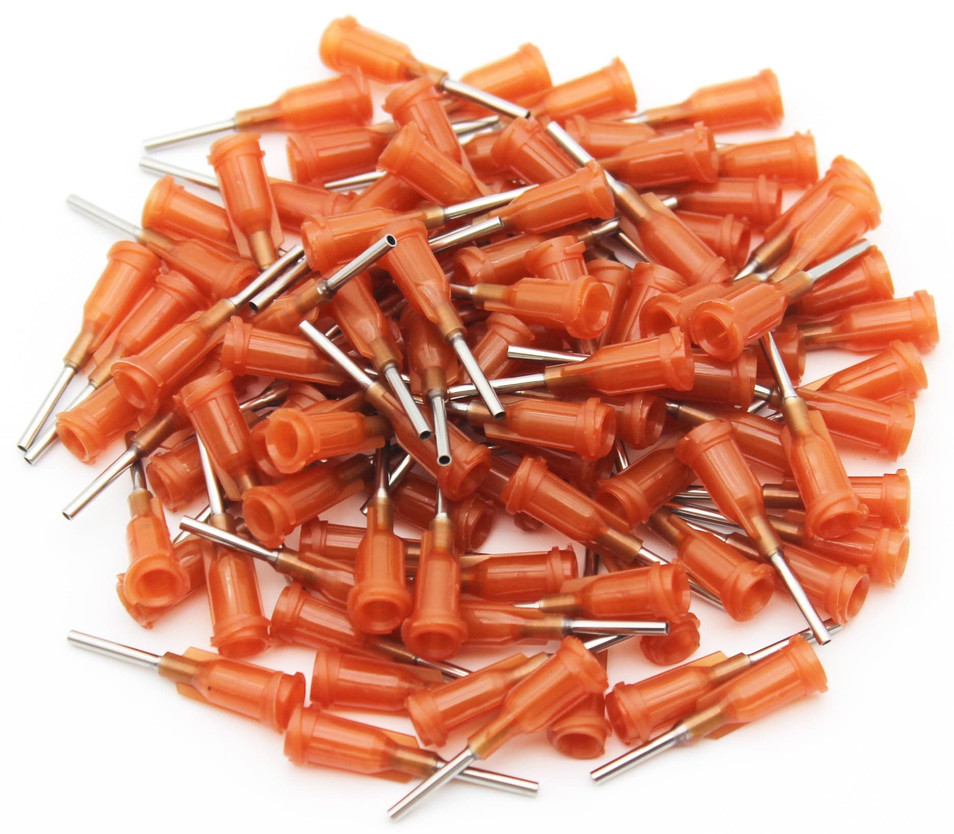 Industrial Dispensing Needles with Luer Lock 15 Ga x 1/2 Inch, Blunt Tip, Screw Interface,Pack of 100