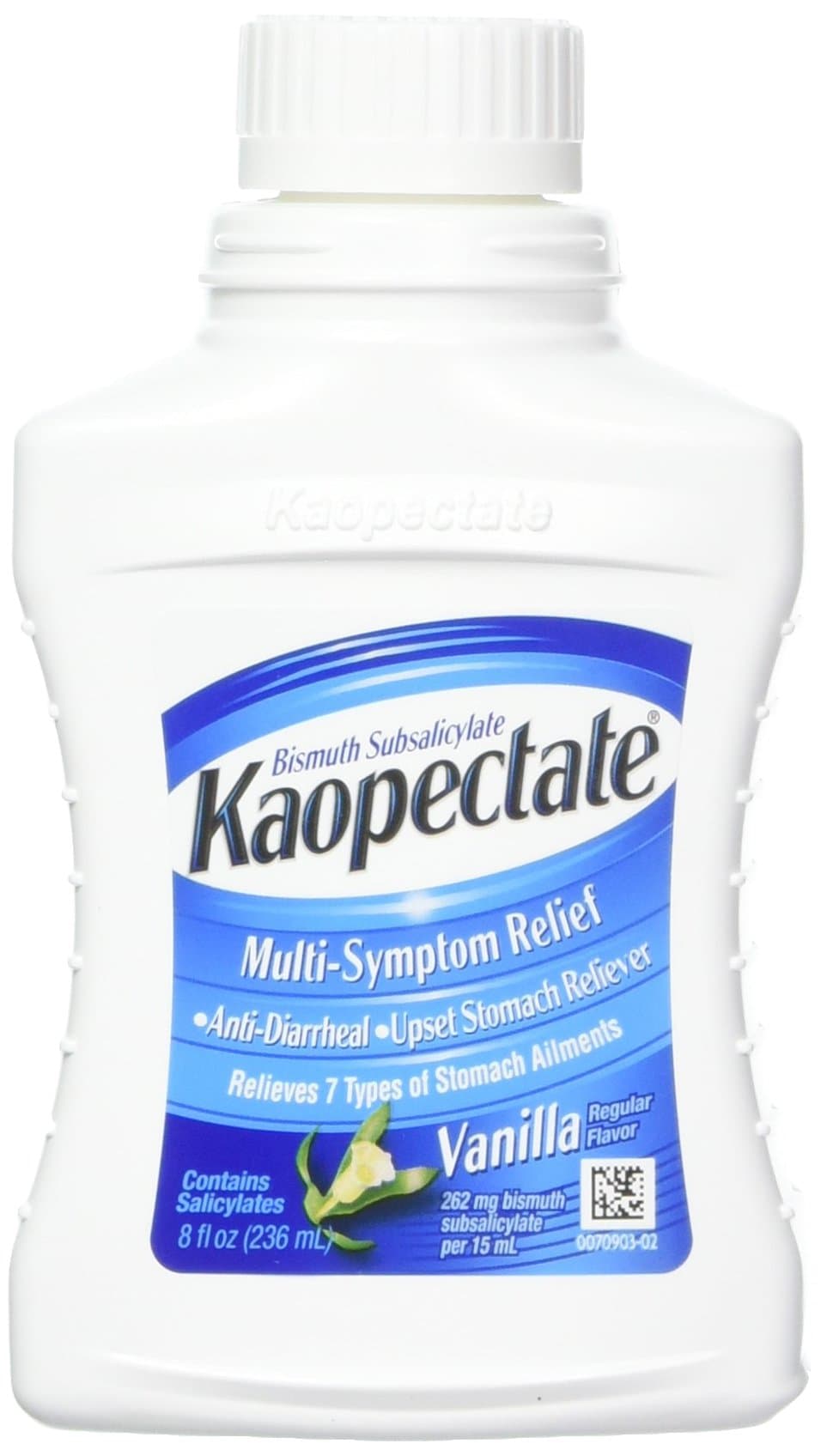 Kaopectate Anti-Diarrheal Upset Stomach Reliever Liquid, Vanilla 8 oz (Pack of 3)