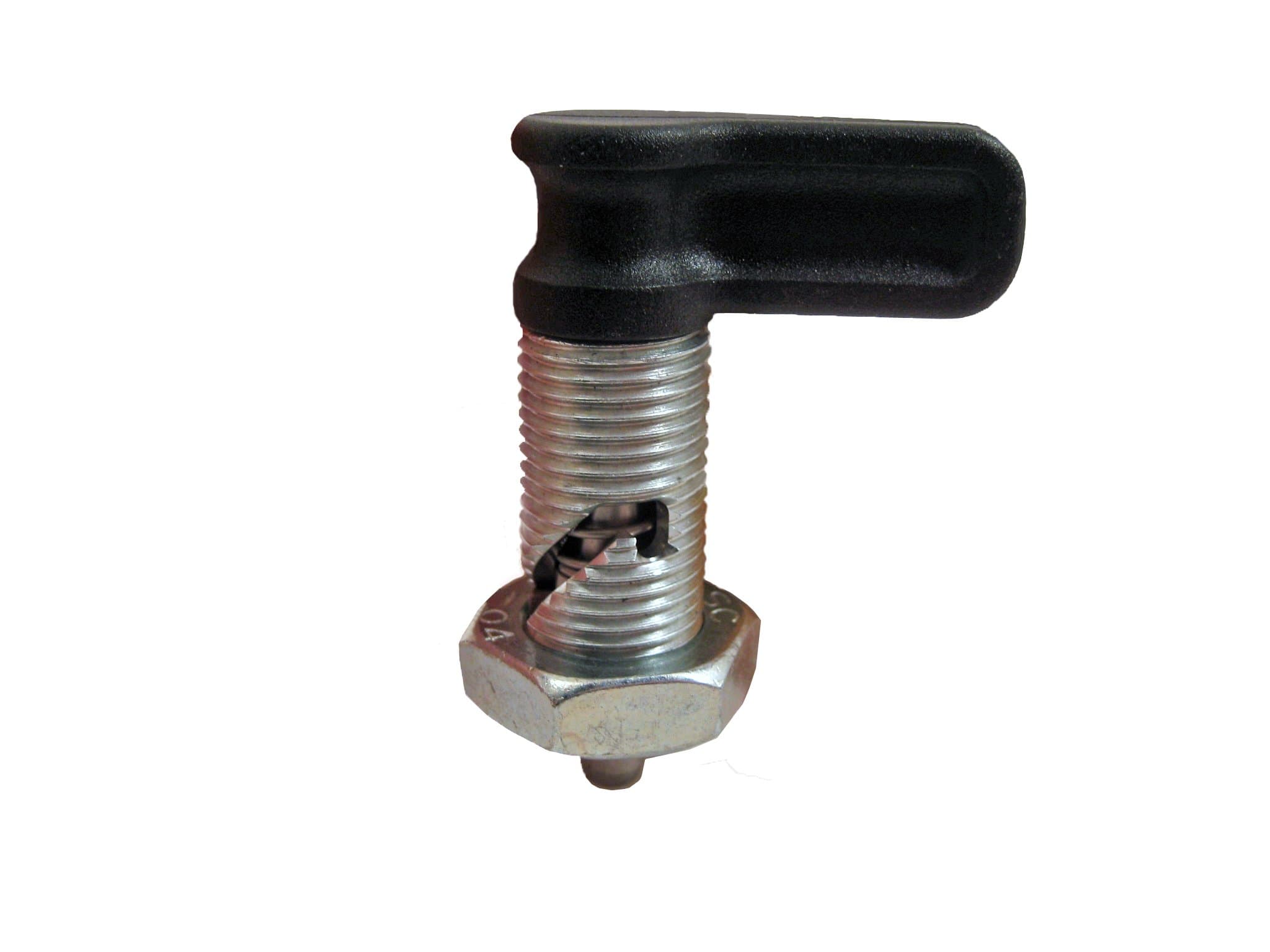 GN 712 Series Steel Type S Cam Action Indexing Plunger with Lock Nut, with Safety Rest Position, M16 x 1.5mm Thread Size, 35mm Thread Length, 10mm Diameter