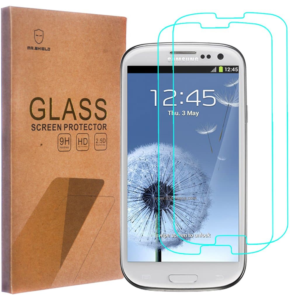 Mr.Shield [2-PACK] Designed For Samsung Galaxy S3 III [Tempered Glass] Screen Protector with Lifetime Replacement