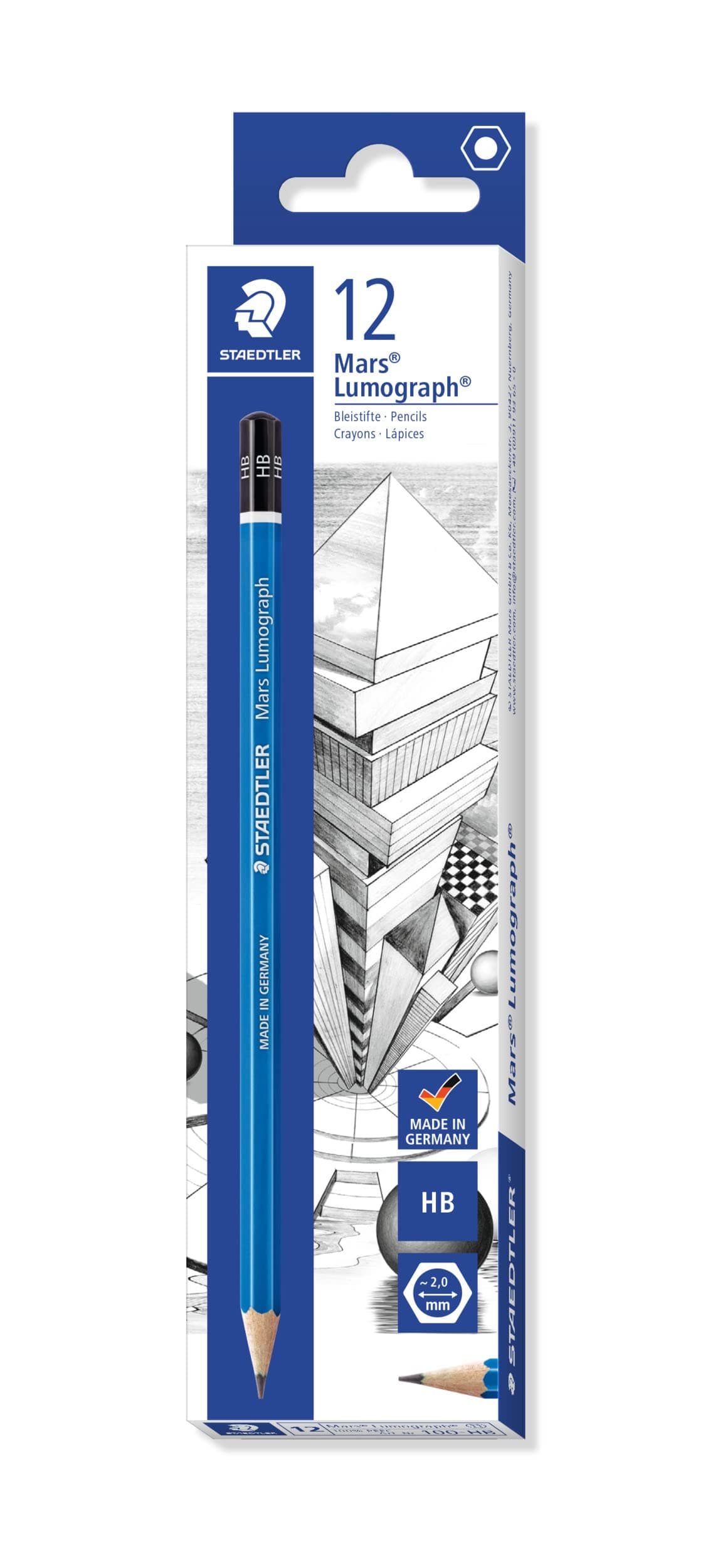 Staedtler Mars 100-HB ルモグラフ鉛筆 HB - 12本入り