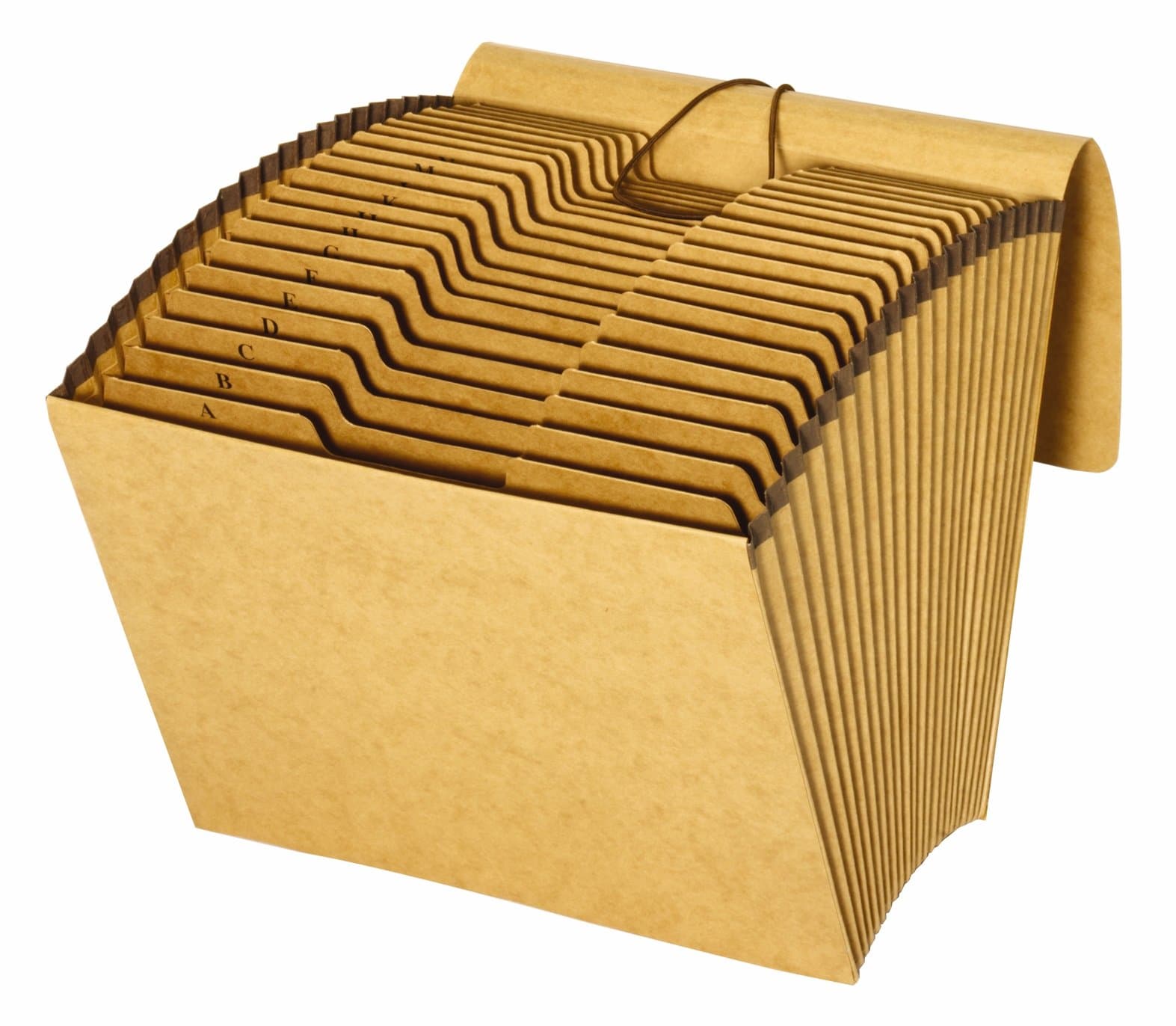 Globe-Weis Kraft Expanding File with Flap, 21 Pockets, A-Z Index, Letter Size, (1817A)