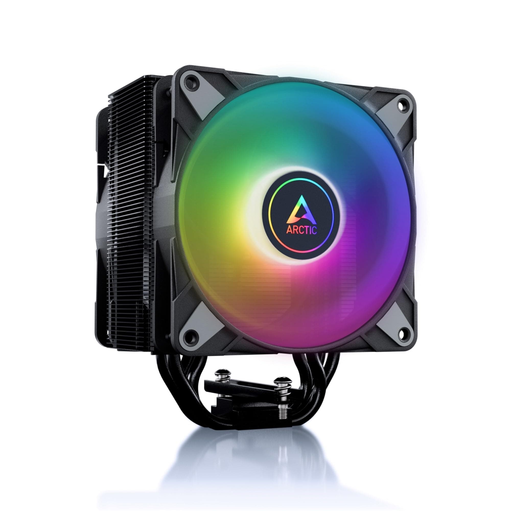 ARCTIC Freezer 36 A-RGB - Single Tower CPU Fan with Push-Pull, Two 120mm P Fans with Optimized Pressure, Fluid Dynamic Bearing, 200-2000 RPM, 4 Heatpipes, Incl. MX-6 - Black