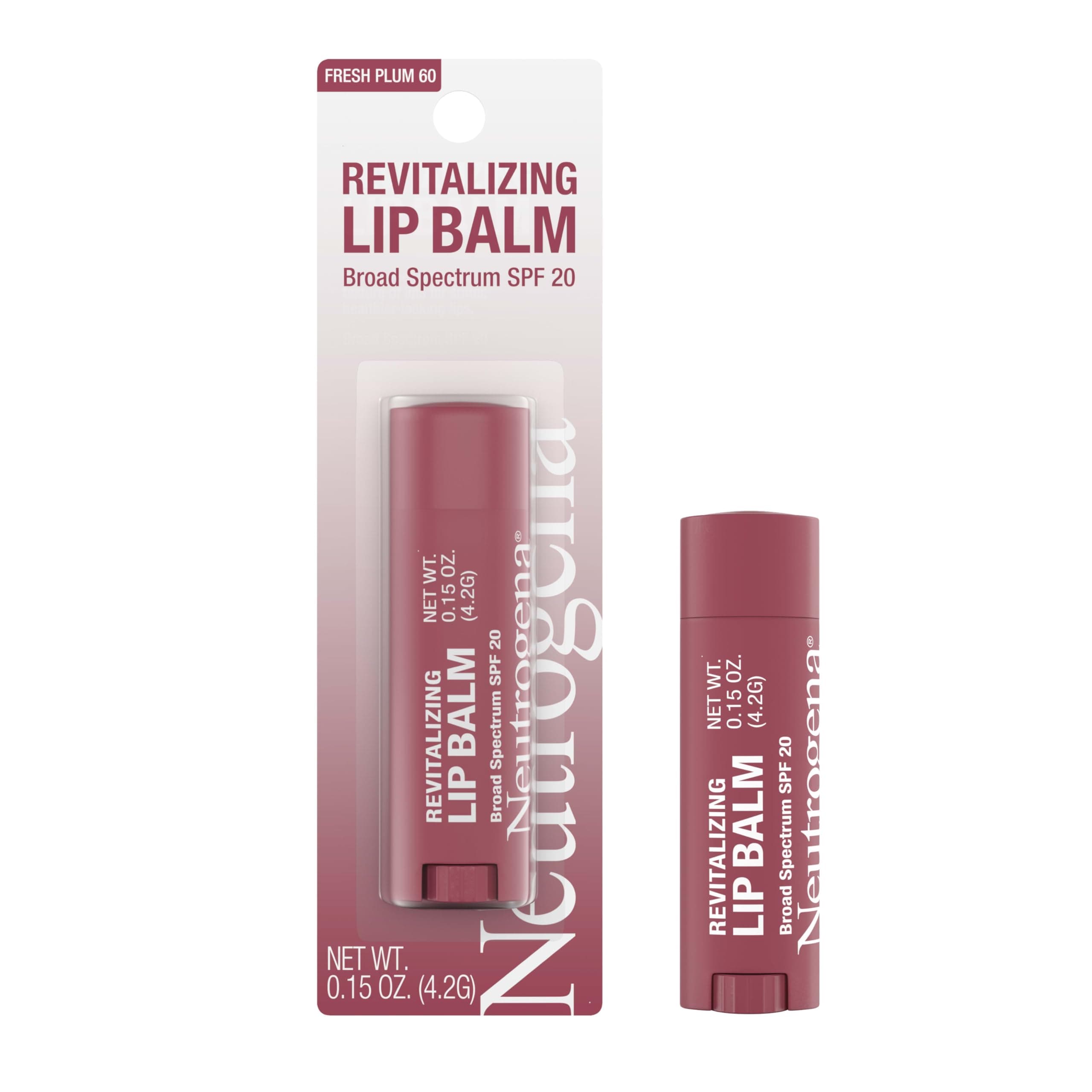 Neutrogena Revitalizing Lip Balm Spf 20, Fresh Plum 60.15 Oz, Dry Skin Type