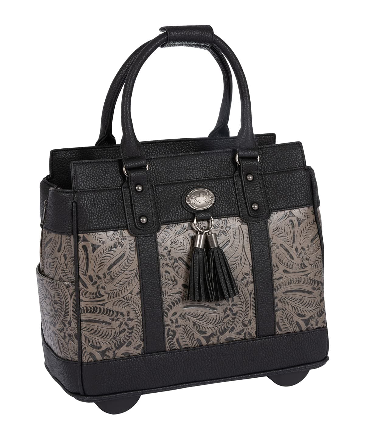 JKM & Company Rolling Laptop Bag Women, Rolling Briefcase for Women, 13"-17" Inch Laptop Bag with Wheels