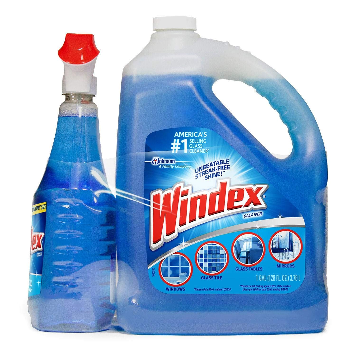 WindexOriginal Glass Cleaner (128oz Refill,32oz Trigger)