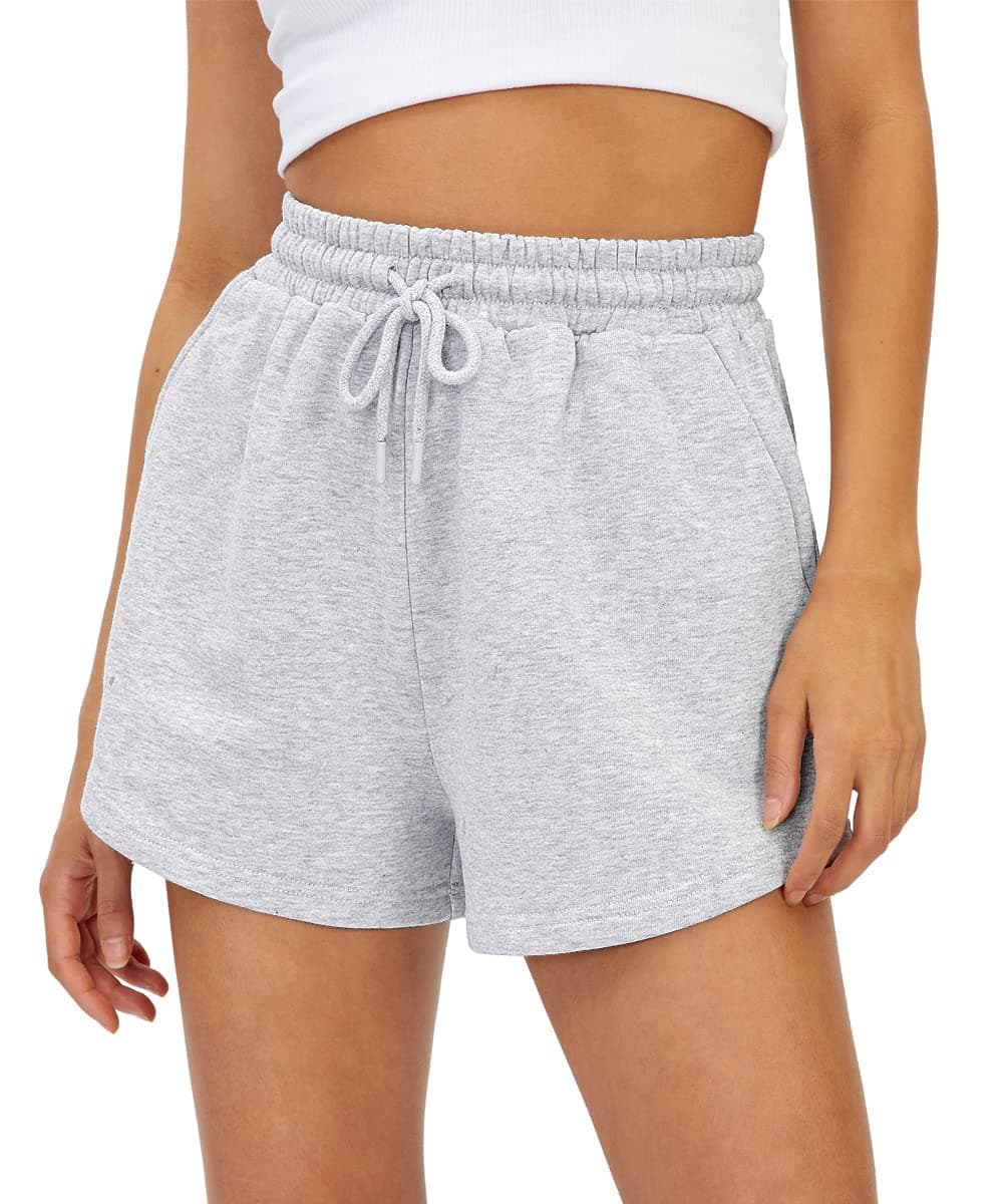 Women's Lounge & Casual Sweat Shorts, Soft High Waist Shorts for Home,Summer with Pockets, Travel and Beach Vacation