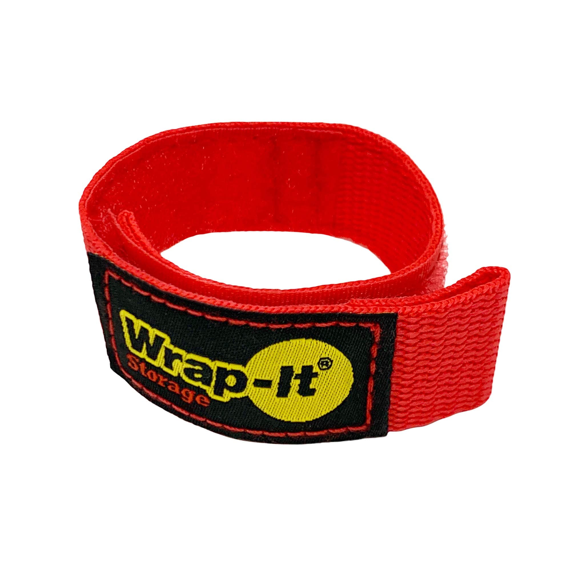 Wrap-It Storage Quick-Strap Cord Wraps, 9 inch (12 Pack) Red - Hook and Loop Strap, Extension Cord Holder for Boat Rope, Hose, and Cable Storage and Organization