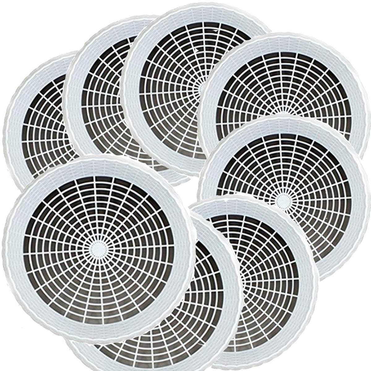 White Maryland 9" Plastic Paper Plate Holders in Count of 8