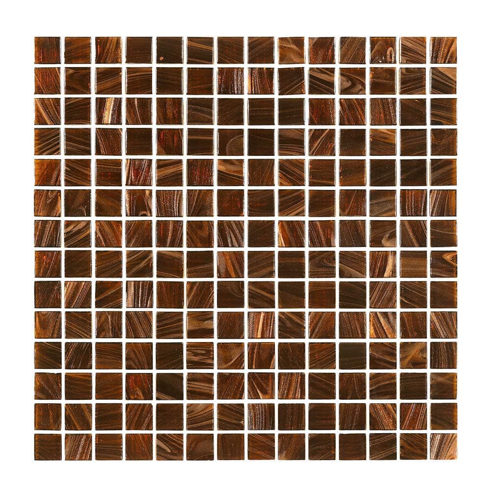 Hometile Mosaic Copper Metallic Glass Mosaic Tile for Kitchen Backsplashes/Bathroom Tile ?10 sq. ft, 10 Pieces per case?