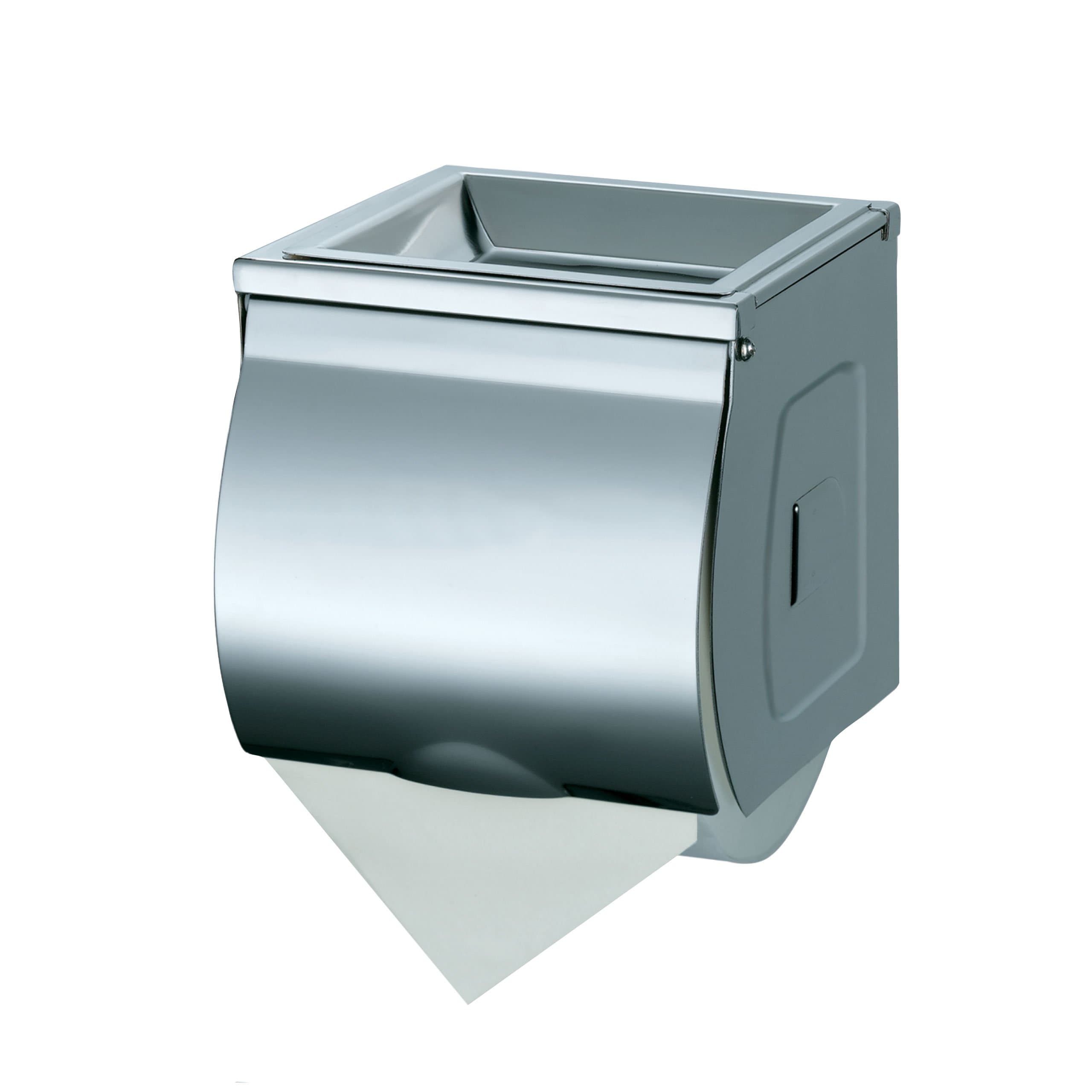 Stainless Steel Toilet Paper Holder - Loo Roll Dispenser - Single