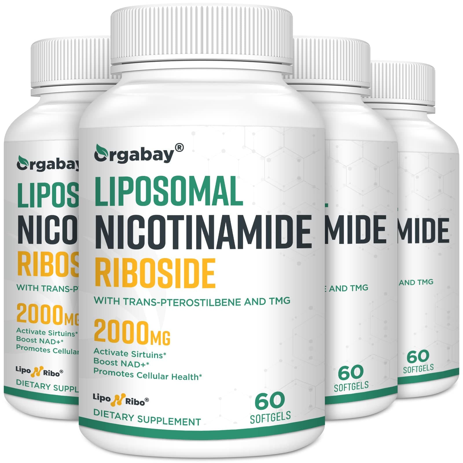 Liposomal Nicotinamide Riboside 2000 MG with TMG and Pterostilbene, Similar to NMN Supplements Boost NAD+, Support Healthy Aging, 240 Count