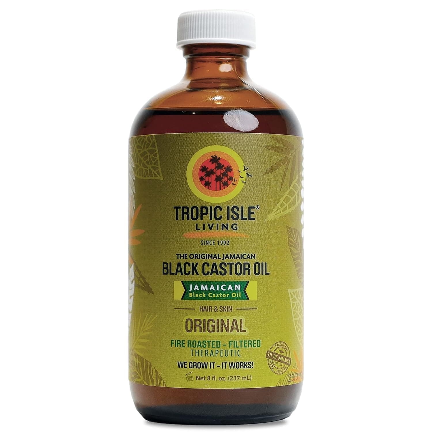 Jamaican Black Castor Oil 8oz - For Hair Growth, Skin Conditioning, Eyebrows & Eyelashes, Scalp and Nail Care. Strengthen, Moisture & Repair