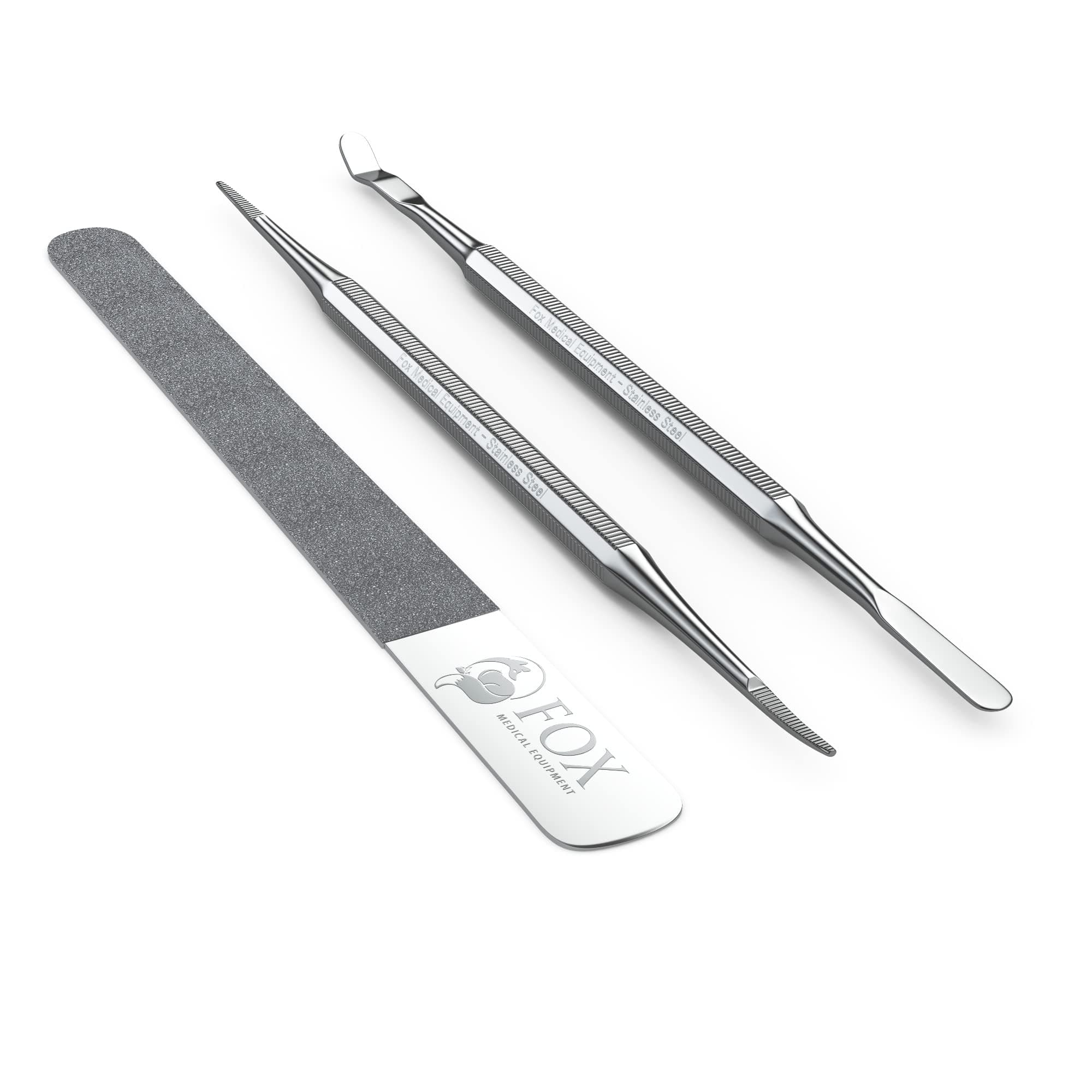 Ingrown Toenail Treatment Kit – Diamond File & Professional Toenail Lifter Tool – Surgical Stainless Steel Set for Pain-Free Relief, Precision Pedicure & Safe Nail Care