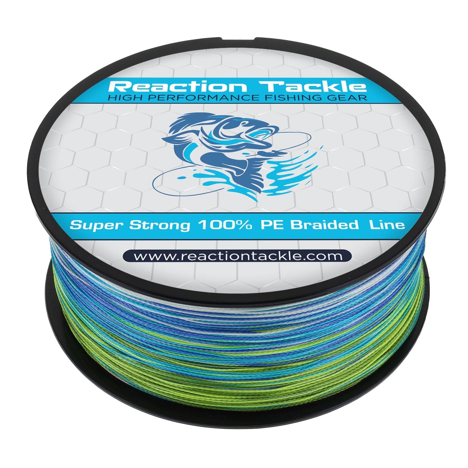 Reaction Tackle Braided Fishing Line - Pro Grade Power Performance for Saltwater or Freshwater Fish - Colored Fishing Line Braid for Extra Visibility
