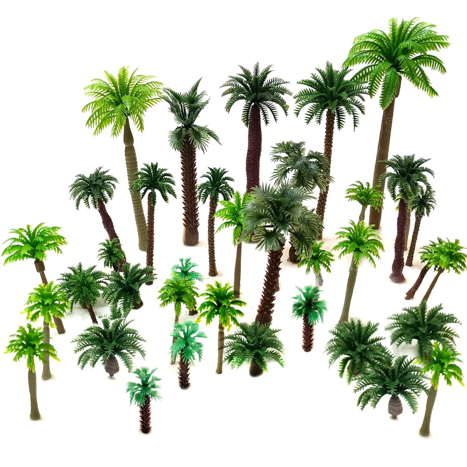OrgMemory 36pcs Palm Trees, Ho Scale Bushes, Plastic Trees for Projects 1.5-6...