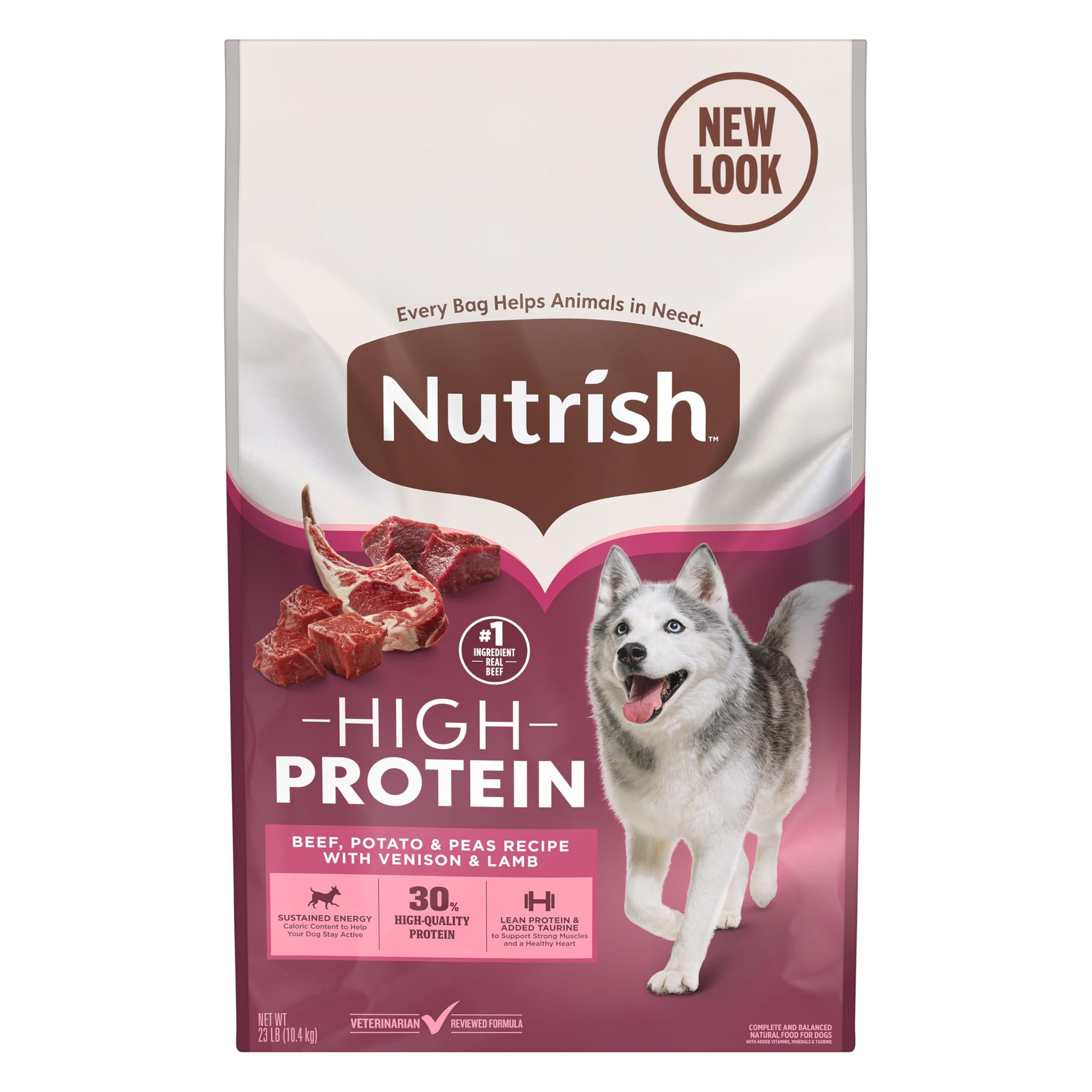 Rachael Ray Nutrish PEAK Natural Dry Dog Food, Open Prairie Recipe with Beef, Venison & Lamb, 23 Pounds, Grain Free (Packaging May Vary)
