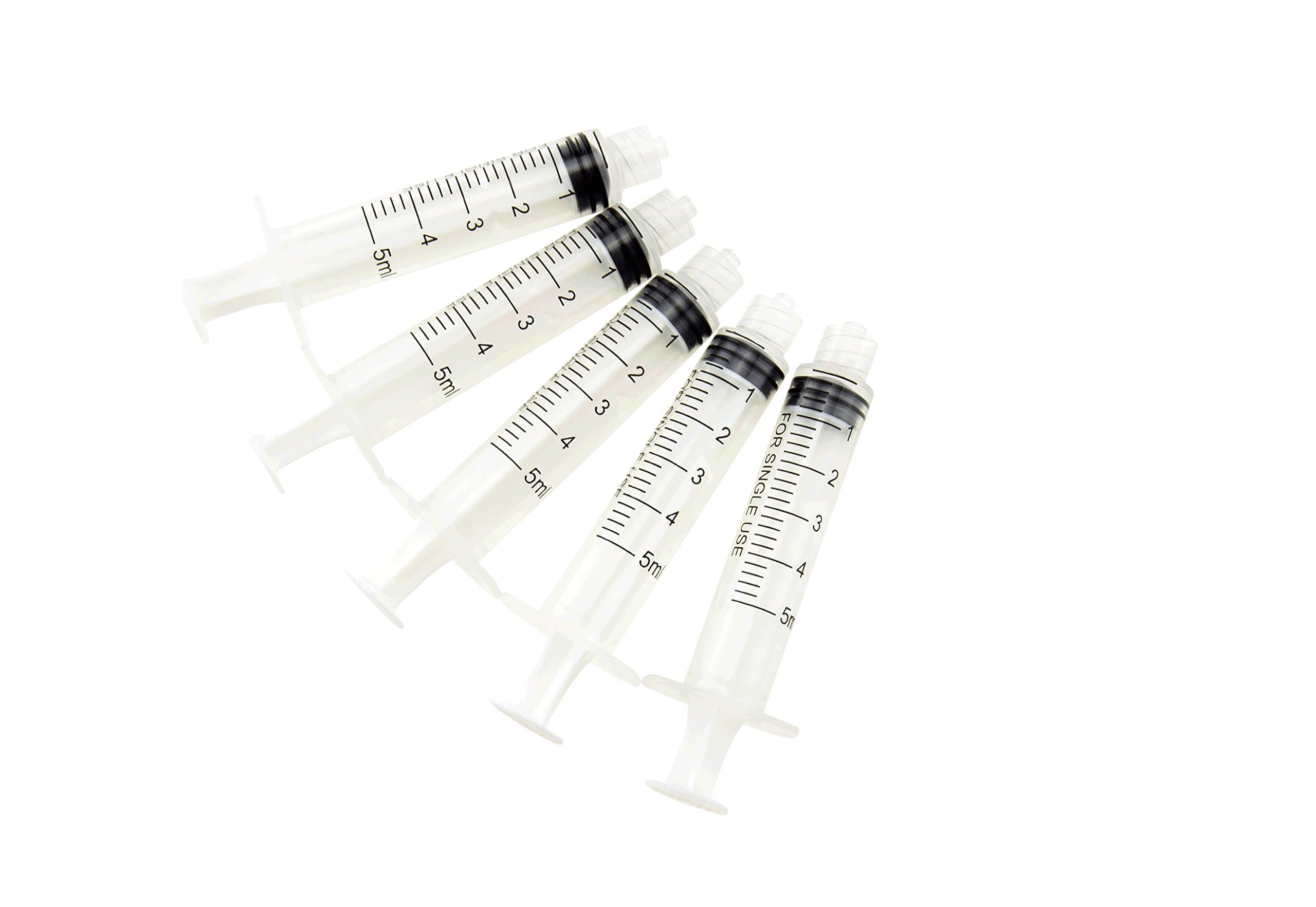 YouHuGu Pack of 5 X 5 ml 5cc Syringes Without Needle