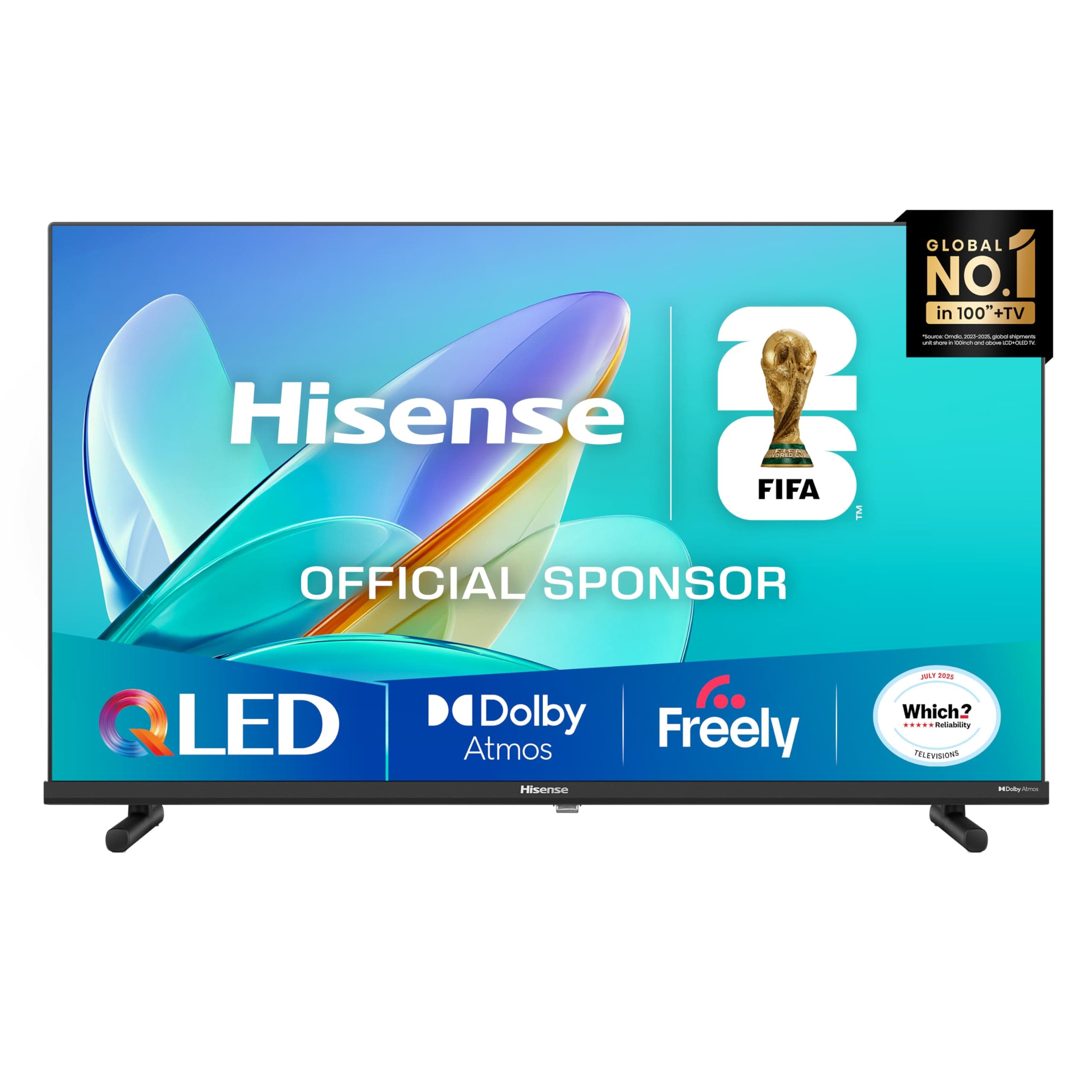 Hisense 32" 32E5QTUK QLED FHD Smart TV - Quantum Dot Colour, Full HD, Dolby Atmos, Sports Mode, Games Mode, Dual Position Stand with Freely, Disney +, YouTube, Netflix