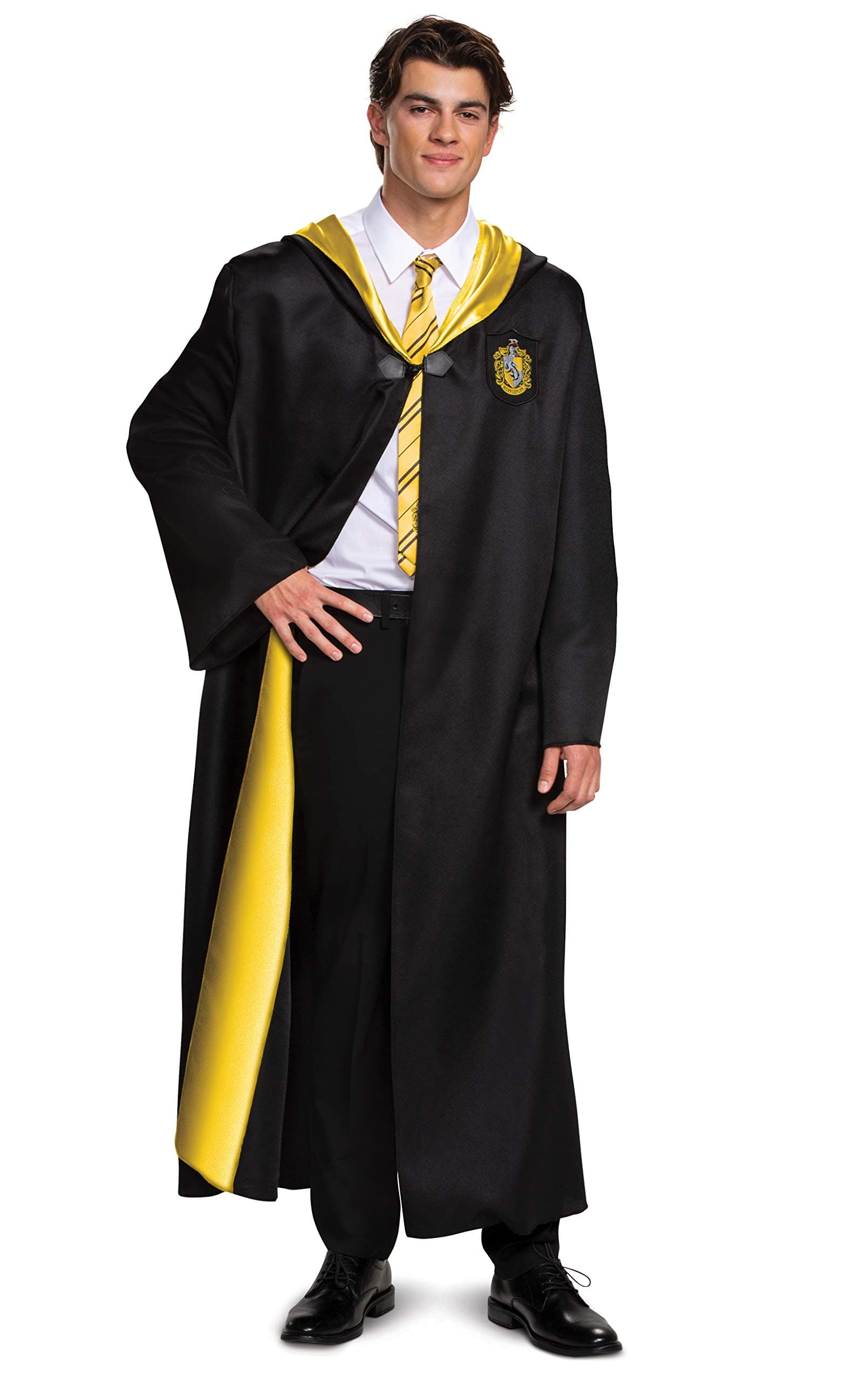 Harry Potter Robe, Deluxe Wizarding World Hogwarts House Themed Robes for Adults, Movie Quality Dress Up Costume Accessory