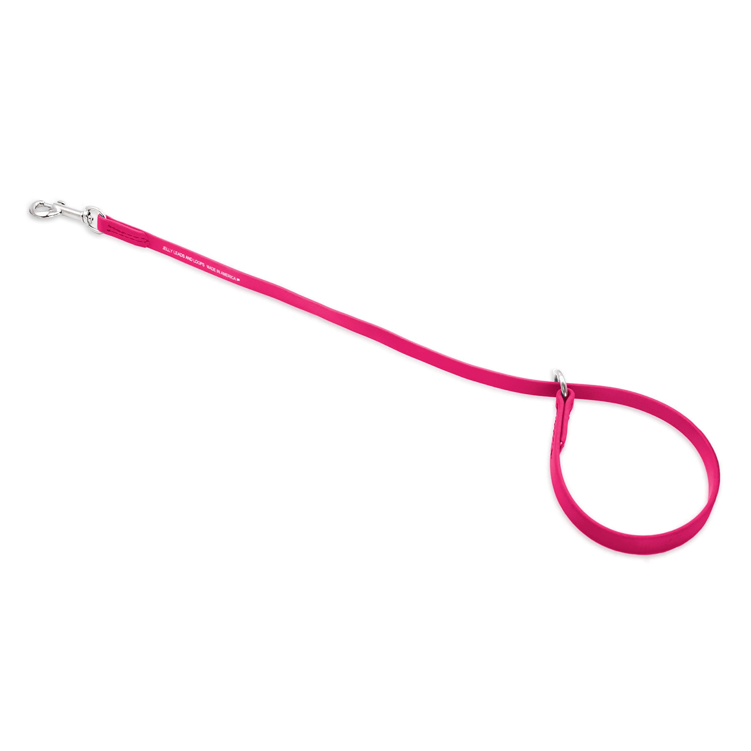 Jelly Pet Grooming Loop Slip Style (3/8" x 25", Hot Pink) | Made in The USA